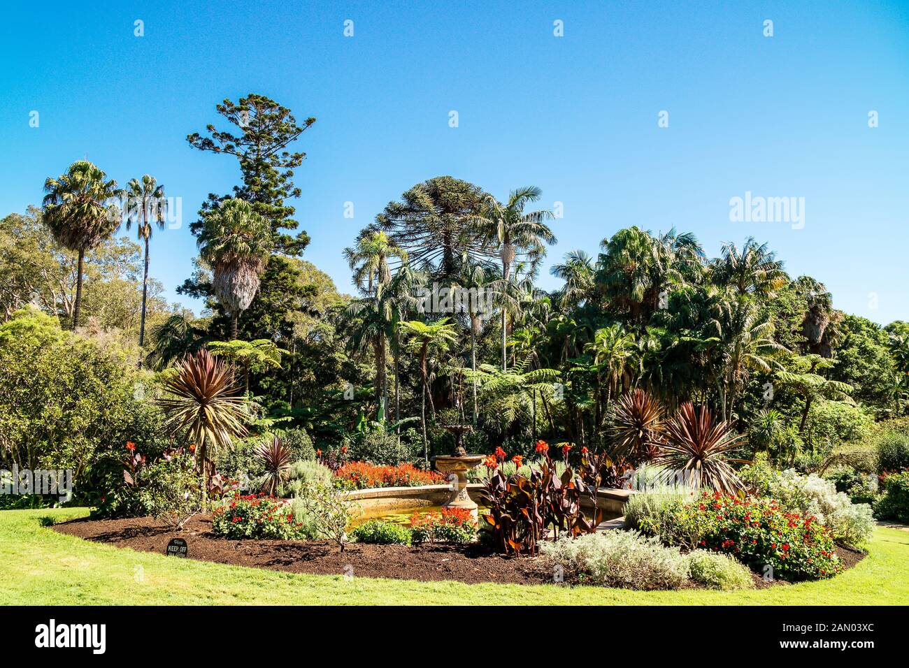 Jardins d'origine du Vaucluse House le manoir du xixe siècle, dans la banlieue de Sydney, Vaucluse. Banque D'Images