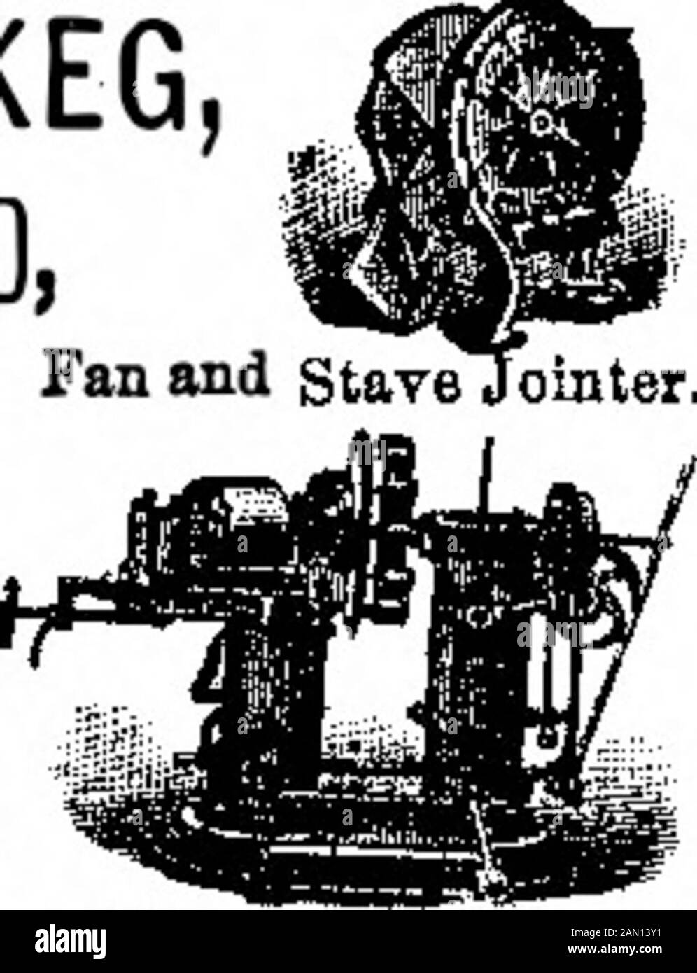 Scientifique Américain Volume 47 Numéro 18 (Octobre 1882) . N. Y.. Et ventilateur et Stavejointer. Staie MacUniery, Plus de 50 variétés fabriquées Par Arrondi tête. Banque D'Images