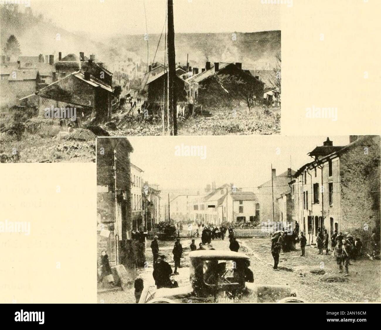 Le premier bataillon, l'histoire du 406ème bataillon télégraphique, corps des signaux . Construction lourde allemande à l'Argonne ?T- LE PREMIER BATAILLON. : -: :-:-;-,;,- Vues de Harricourt pratiquement tous les joints de rail ont été soufflés par les Allemands ou les werestill extraits où les fusibles n'avaient pas fonctionné. Dans les entrepôts il ya re-mained de grandes quantités de boche de grands coquillages de calibre et de myriades de puces. Les divisions étaient maintenant à Authe, Arutruche et St. Pierremont, et si les détails des bataillons de signal atteignent Harricourt, elles devaient travailler à la piecing des circuits de fil de Boche qui Banque D'Images