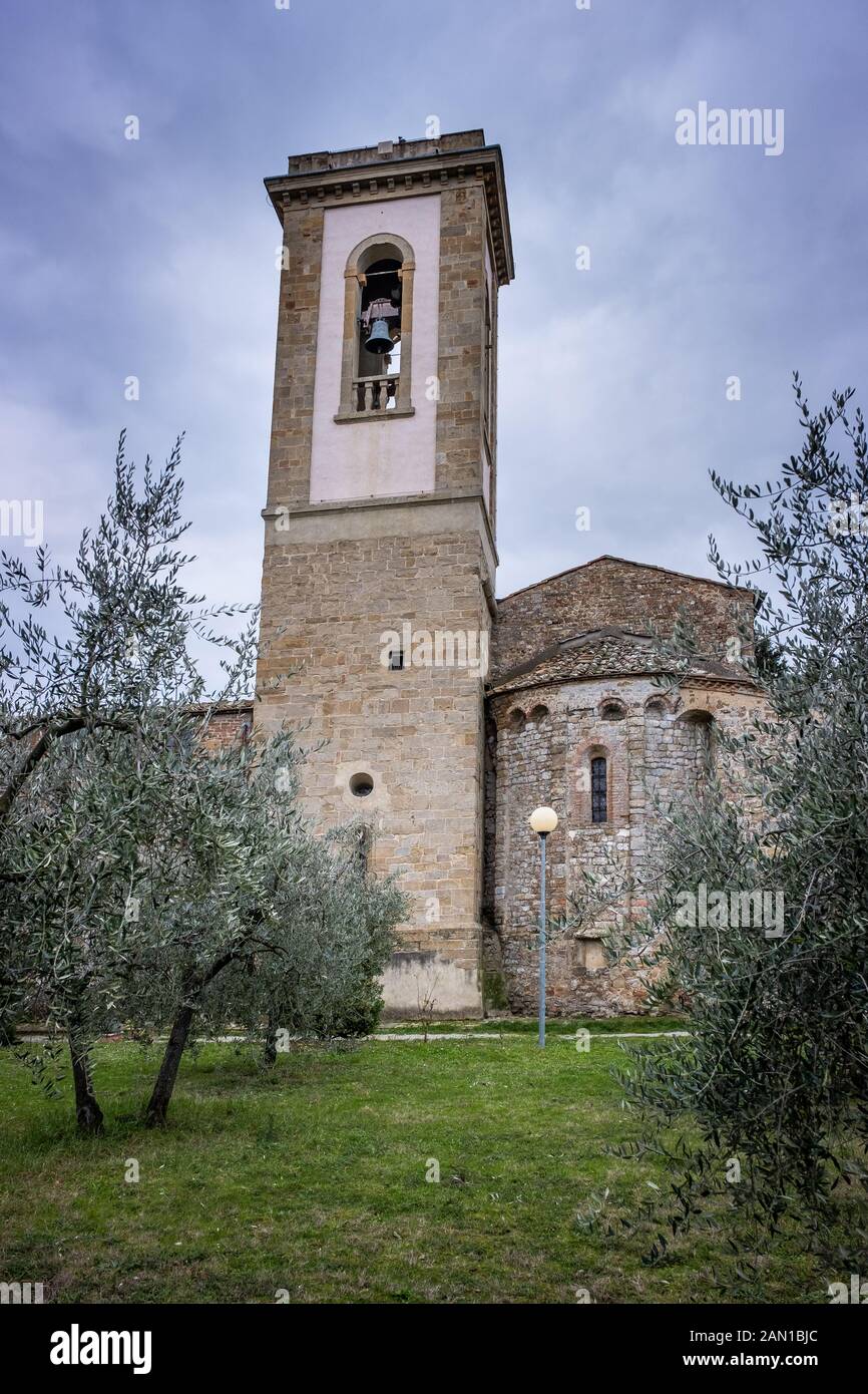 L'église paroissiale de Sant'Appiano est situé dans la localité du même nom dans la municipalité de Barberino Val d'Elsa, dans la province de Florence Banque D'Images