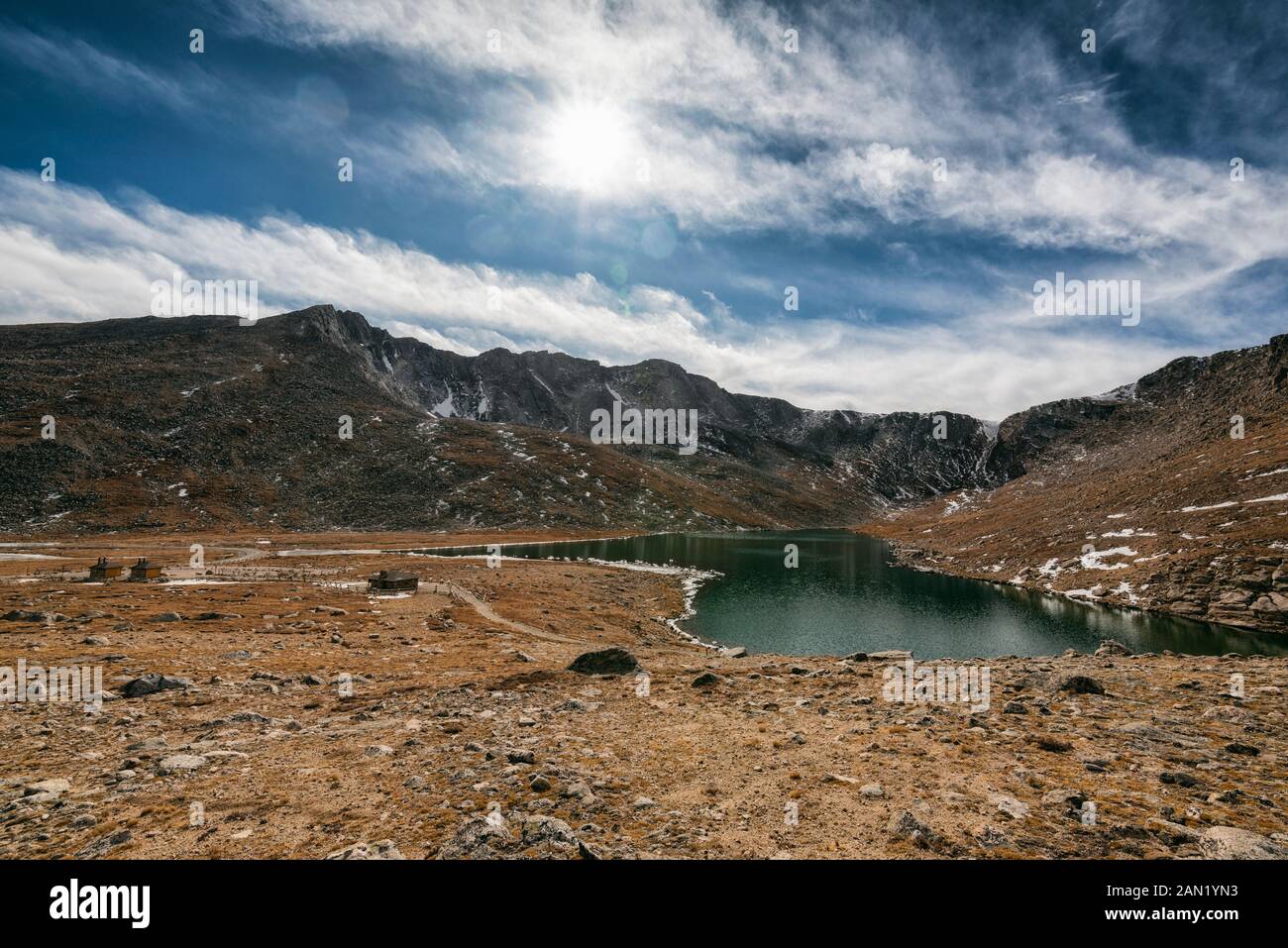 Summit Lake dans la nature sauvage de Mount Evans, Colorado Banque D'Images