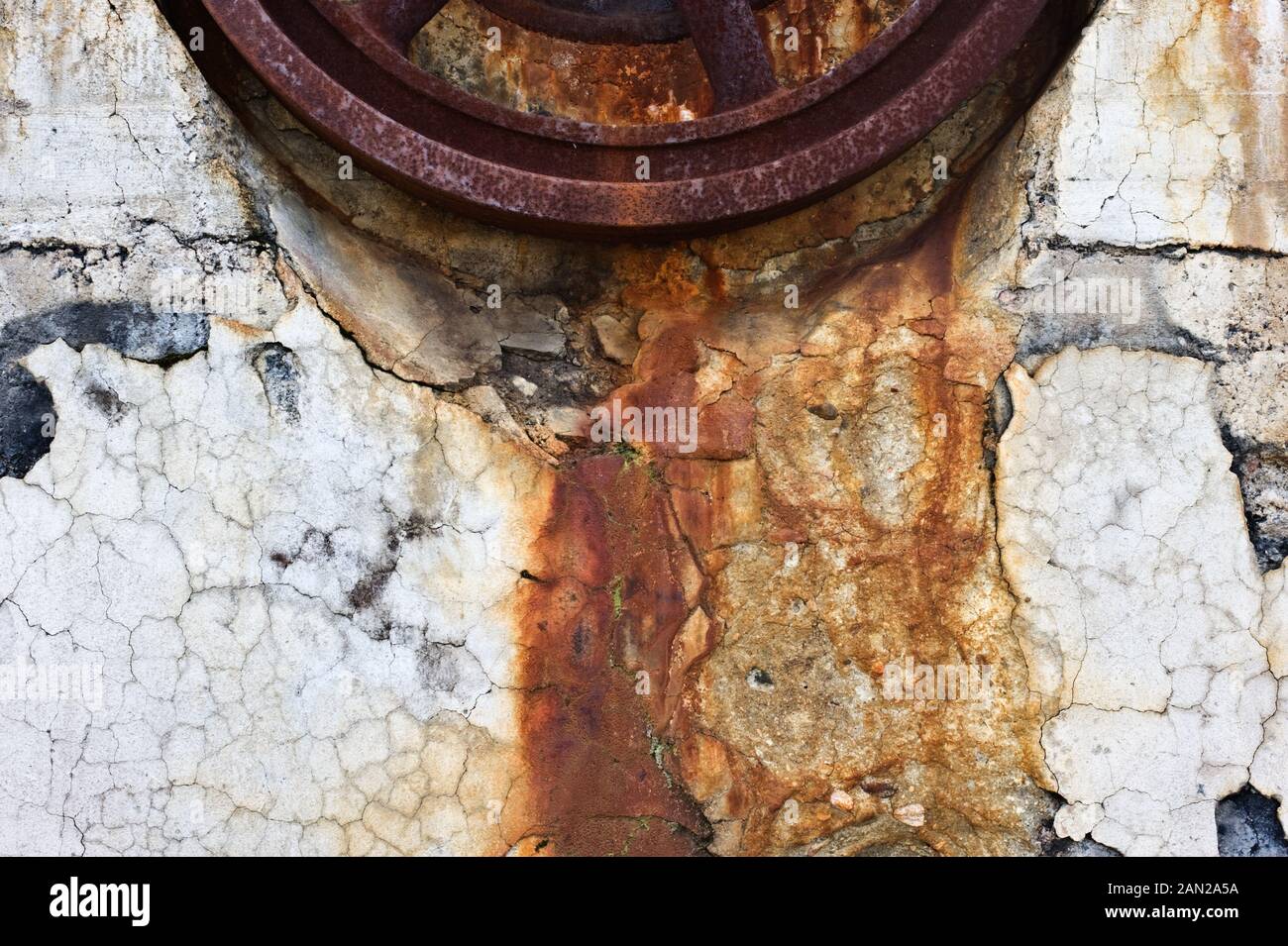 Détail de l'old weathered mur de béton. Banque D'Images