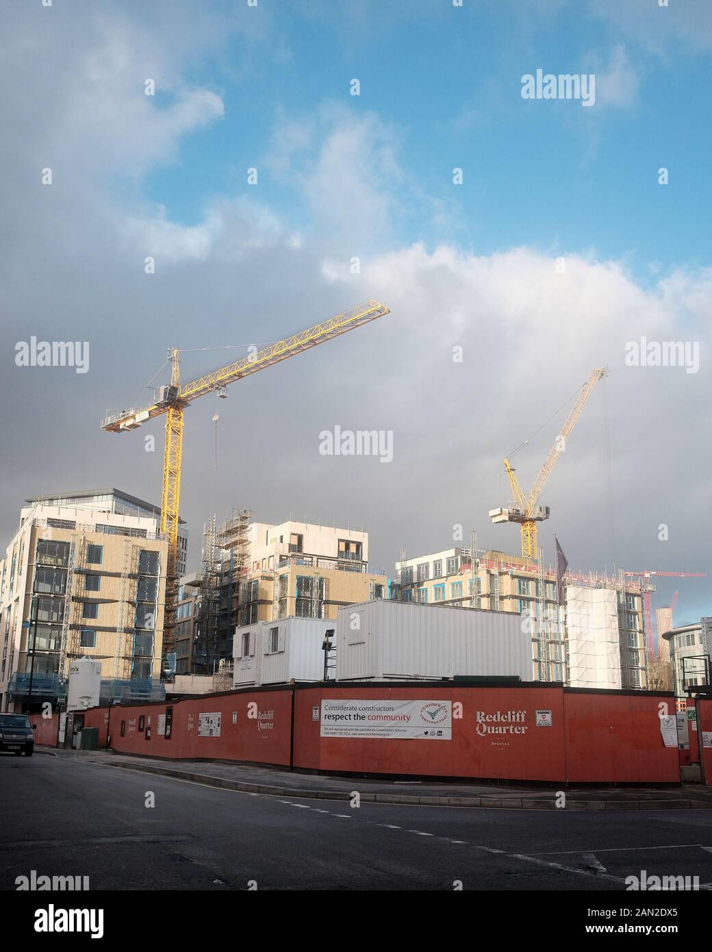 Janvier 2020 - de nouveaux immeubles d'appartements sont construits à Bristol, au Royaume-Uni Banque D'Images