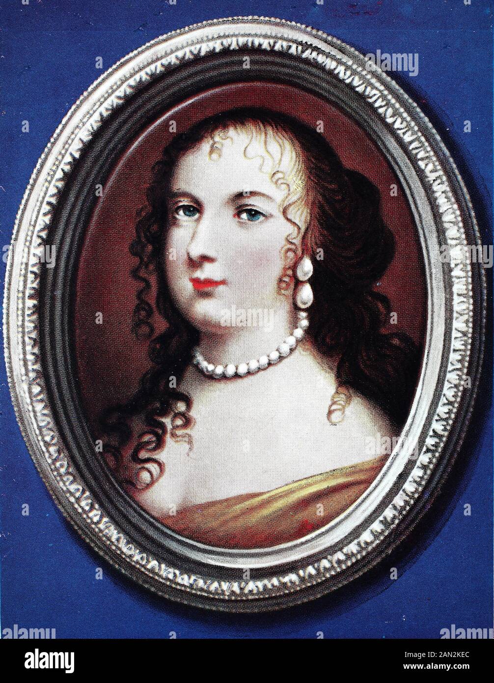 Maria Theresa d'Espagne, 10 septembre 1638 – 30 juillet 1683, était par naissance Infanta d'Espagne et du Portugal, jusqu'en 1640, et Archduchesse d'Autriche comme membre de la branche espagnole de la Maison des Habsbourg et par mariage Reine de France., / Maria Theresia von Spanien, 10. Septembre 1638 - 30. Juli 1683, War von Geburt an Infantin von Spanien und Portugal bis 1640 und Erzherzogin von Österreich als Mitglied des spanischen Zweigs des Hauses Habsburg und durch Heirat Königin von Frankreich, Historisch, Digital amélioration de la reproduction d'un original du XIXe siècle / digitale Redukeeiner Banque D'Images