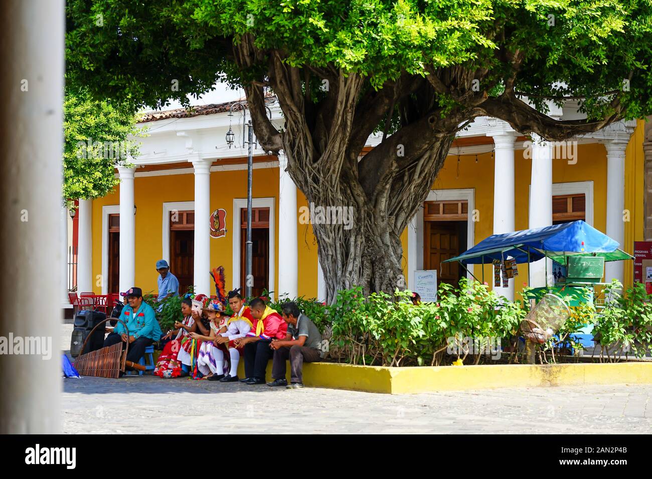 Divertissement natif à San Juan Del sur, Nicaragua, petit village avec grand divertissement et marché, Banque D'Images