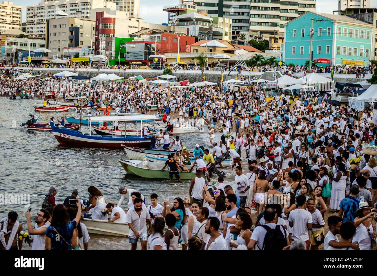 Photos de la traditionnelle partie 52.16 à Rio Vermelho Beach, Salvador da Bahia, Brésil Banque D'Images