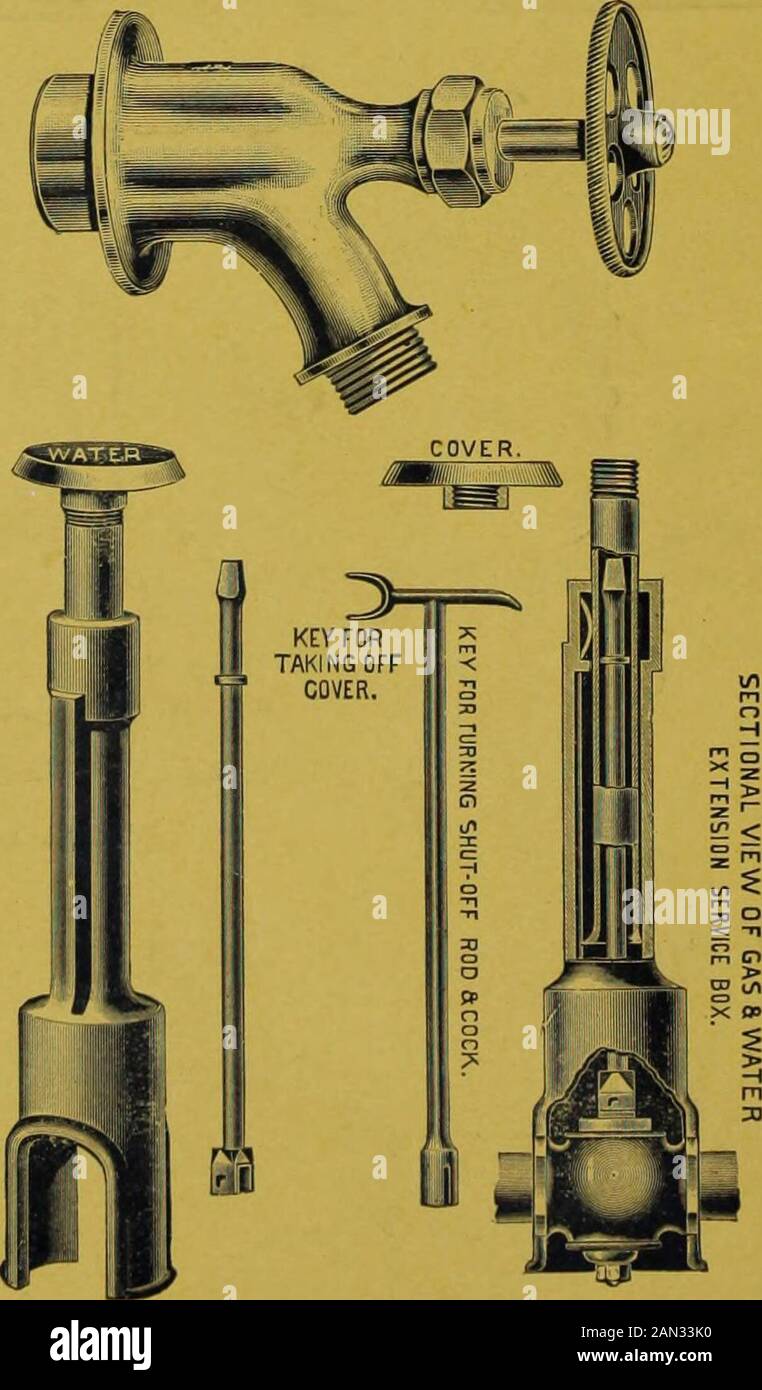 Contrats Et Plomberie Mécaniques Janvier-Décembre 1908 . Les concessionnaires standard d6cot PorcelainEnlaeled Ware qui gèrent Standard Ideal Ware sont assurés de ventes plus importantes, d'une meilleure satisfaction et de bénéfices plus importants. Manu-fait face au Canada, cet article est égal à tout produit étranger de nature similaire. Nous fabriquons Des Baignoires, des bains de Sitz, des bains de douche, Des Lavabos, Des Toilettes, des chaînes d'Ourinal, des trémies à slop, Des Baignoires à linge, des chaînes de fermeture, des appareils électroménagers Steamship, des fournitures de voiture de chemin de fer, des Hospitalship, etc. LA SOCIÉTÉ STANDARD d6eot, DES bureaux et Des Usines À tête LIMITÉE, PORT HOPE, des bureaux de vente et des salles d'échantillonnage de l'ont Banque D'Images