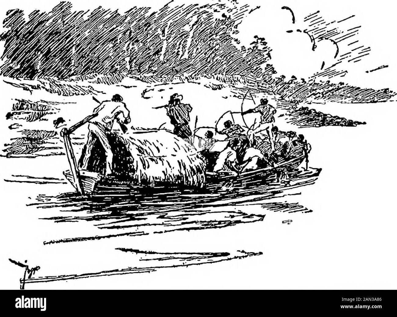 À travers les Andes. D andles Indiens ont passé les ténèbres et ont été émourés par ces liens cousus.Si je resterais, on m'a promis toutes sortes d'oftchasses : jaguar, tapir, singe, porc sauvage, serpents bigais, et, comme une pure supplémentaire, seulement la moitié marche de la rivière une brosse avec des théavages! Le toit de la paume de ces hommes a été la thélaste que je devais dormir sous pendant de nombreux jours. Avant l'aube le lendemain matin, le petit camp à travers LE CONTINENT 319 feux de l'équipage s'est enfilé le long de la banque; theTacanas a frissonté dans l'air doux et frais du matin bien que ce soit un souffle morcissant, et ensuite, l'esprit Banque D'Images
