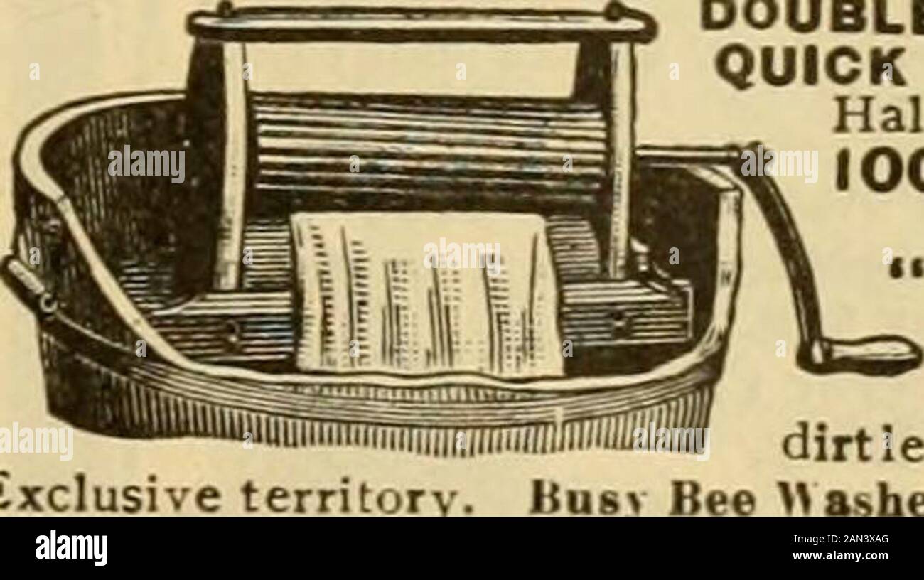 Glanings dans la culture des abeilles . Territoire exclusif q^jIcT laver La Moitié du temps, la moitié du travail. 100 Pièces par heure avec laBusy Bee Wacher La machine avec un enregistrement. Pas de frottement pas de saleté. LES AGENTS VOULAIENT. Bee f asher Co., Box 103, Erie, Pa. Obtenir quelque chose de fiable quand vous achetez. DéDeming Barrel. Tenues De Seau, De Sac À Dos, De Sac À Main Et De Sac À Dos. N o plus grand varietynor mieux que les PULVÉRISATEURS Deming Tor arbres, arbustes et vignes. Modèles d'appareils pour poultrymen pour vhitewashing, désinfection, etc. Écrire pour catalogue avec plein , détails. L'ORDRE DE MODIFICATION DEMING. USDepot Street. Salem. Ohio. Banque D'Images