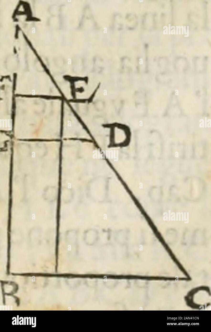 Modo del Dienstère l'allvvioni da qvello di Bartolo, et de gli agrimensori diversoMostrato con ragioni mathématiche & con pritica . ÒcEF équidihnti alla BC: DICO, che la linea ABvien legata nelle parti proportionali F, & G. Tropof.del 6. Capo, DEL 2. Trat, N } par 102 TRATTATO QVARTO ;. Tropof.del 4. Cap.deh.T rat. 2. T.1t. Par la précédente propofitione, conte propore è dalla A DallaD C, Come dalla A G, alla G B, & dall A E al- A.la E C,così dalla A F alla F G, tirili anchora la li- ea E K equidiiìante alla A B, Di nouo la prò- ^|t?^portionedella de alla D C (arafi come dalla Q—JATDE H al Banque D'Images