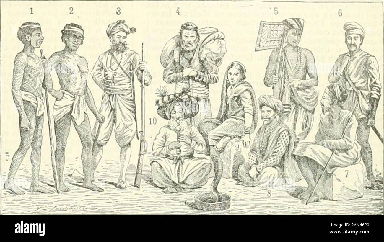 Nouveau Larousse illustraté : dictionnaire universel encyclopédique . a [2.636 M.]).il comprend : I» au N.do la coupée des vallées de la Ner-Budda (tributaire du golfe de Cambaye) et de la Sone (affl.du Gange), le plateau du Malva, qui s'envoie ses eaux Oango par le Thunbal, et ne pas le bord pérional diareçu le nom do Vindhyol, les monts; le Vindhyol, les monts. 2 entrée cette coupée, celle des valléesdo la Taptye (mer Doman) et de la Goavéri (golfe du Ben-gale), et le golfe du Bengale, le plateau du Gondvana, quiculmine au mont Amarkantak (1,350 M.); 3° au plateau, le g Banque D'Images