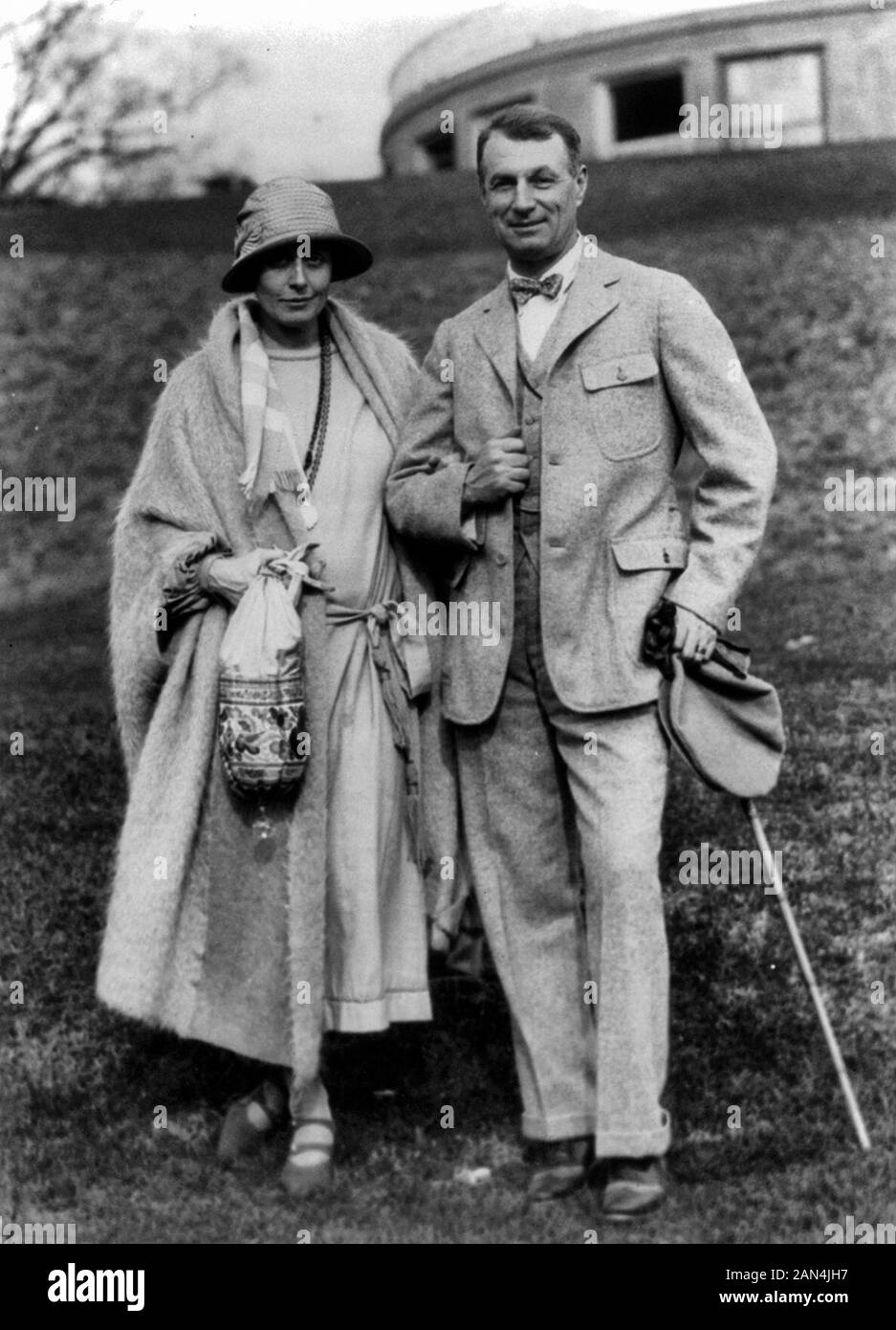 Billy Mitchell et sa femme Elizabeth. 27 Mars 1925 Banque D'Images
