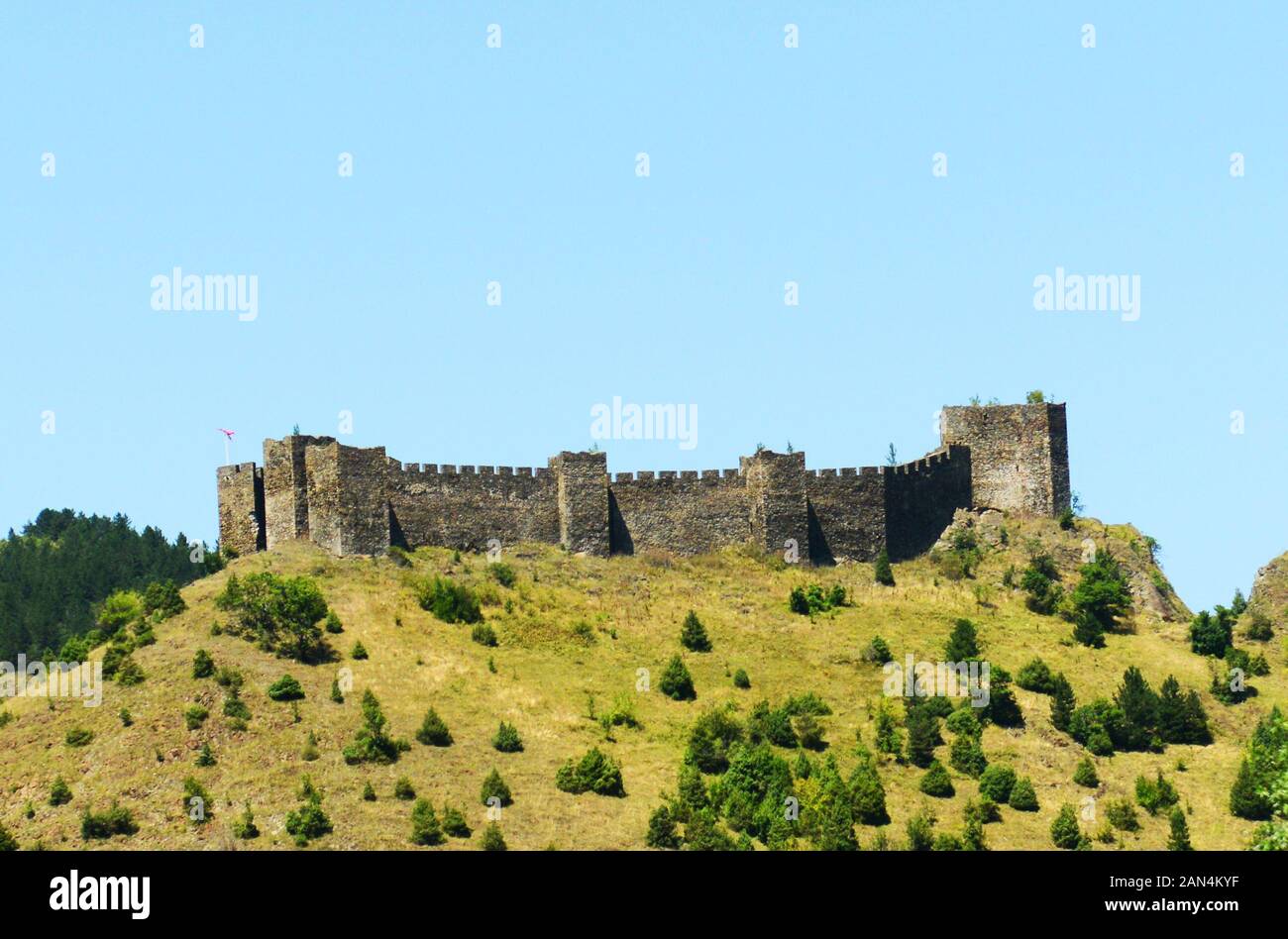 La forteresse Maglič du XIIIe siècle à Kraljevo, Serbie. Banque D'Images