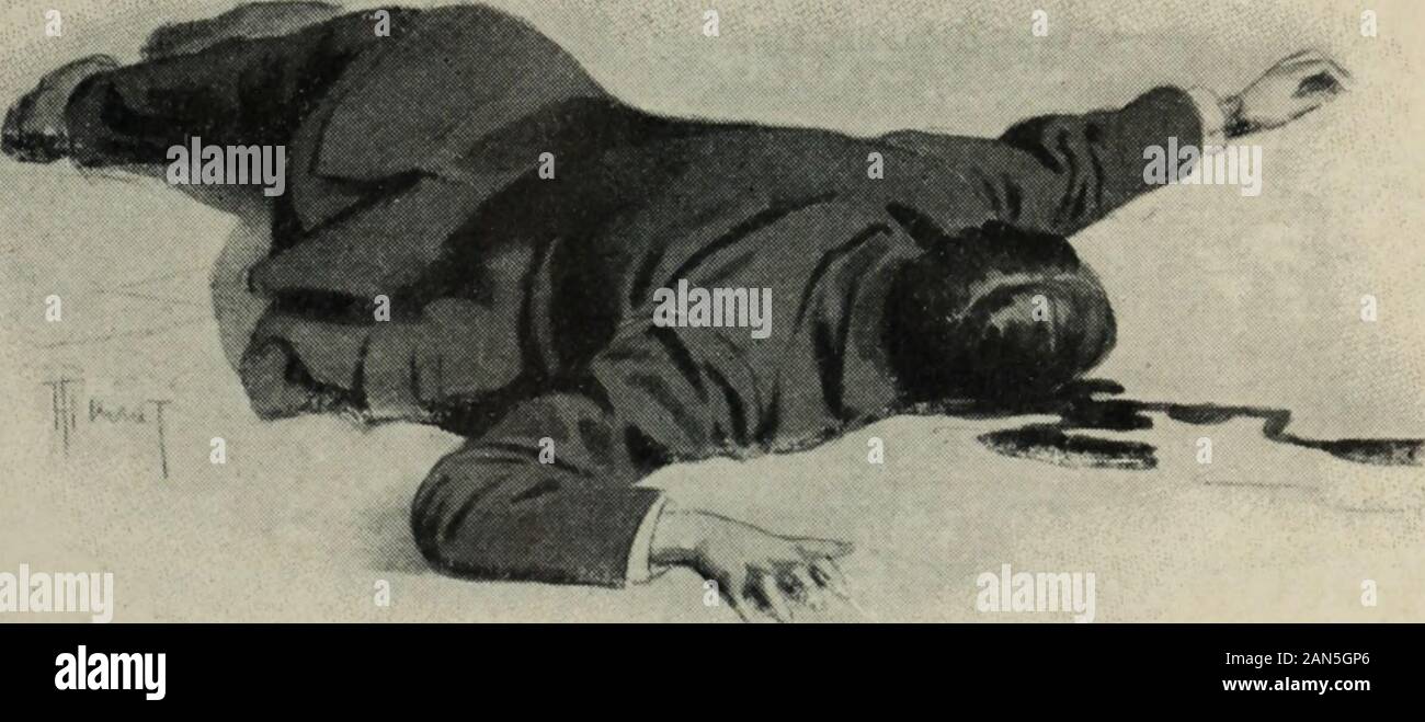 Mariage de demain : [Dajan-Phinn] . ses deuxgardes du corps, persuadé quil se livraità la justice et lançant à son adversaireun dernier sarcasme et un dernier défi... Les heures sécoulent, lentes, au chevetde Dajan-Phinn, dans ce salon de coiffure n'onna pas osé lemporter. Mme Bro voile-le, tandis que le professeur Ruchardprend un peu de repos dans une piècevoisine. Le célèbre médecin ne donnetoujours pas despoir. Sans doute Fin-fortuné emportera bientôt à jamais aveclui le secret de son origine. Cependant,il a repris connaissance. Et comme Mme labonne Bro écrase du bout du doigtune larme au coin de fils Banque D'Images