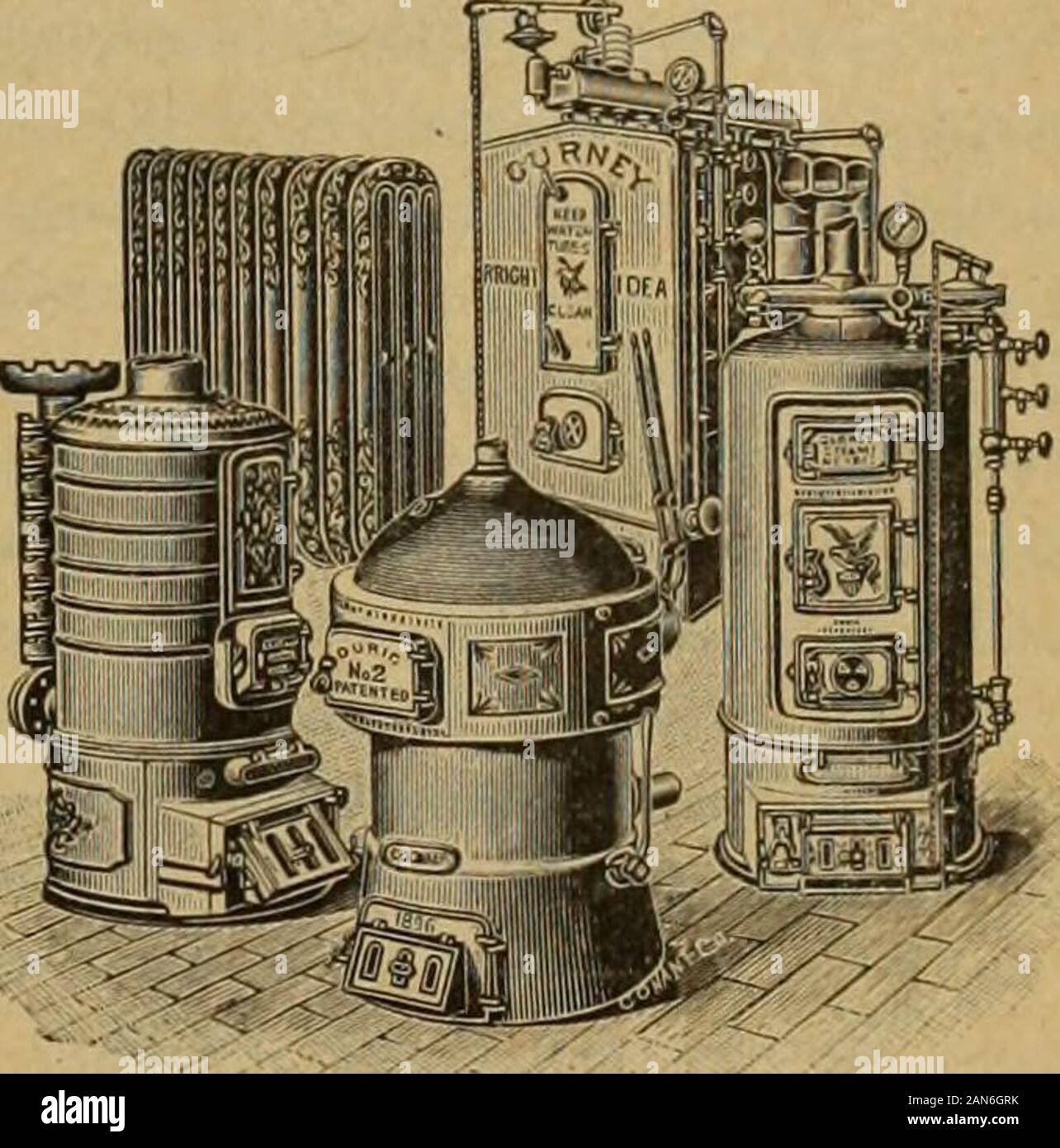 Janvier-juin 1897 merchandising matériel . Poisson ou gâteau de Turner. Notre gamme d'HeatingGoods. Est si vaste et varié que nous pouvons fournir des fours ou chaudières avec une capacité garantie de taille pour convenir à n'importe quel bâtiment. Grand-orsmall de bois ou charbon-eau chaude ou vapeur-nous pouvons fournir toute-chose que tout l'on pourrait vouloir. De plus, les fours ou chaudières nous faire strictmechanical est d'excellence, combinant une wonderfulsimplicity avec une grande puissance et de facilité de gestion. Ils peuvent toujours être reliedupon à donner satisfaction parfaite. Nos radiateurs sont les mondes d'Oxford en fer standard pour ironjoints sans joints, Banque D'Images