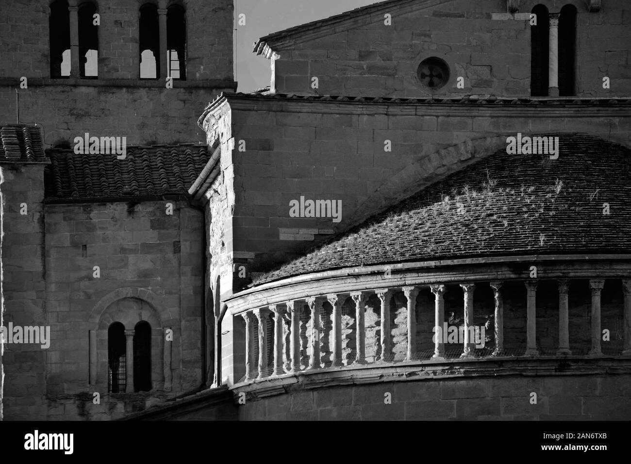 Une section de l'abside de l'église de Santa Maria della Pieve à Arezzo ville Banque D'Images