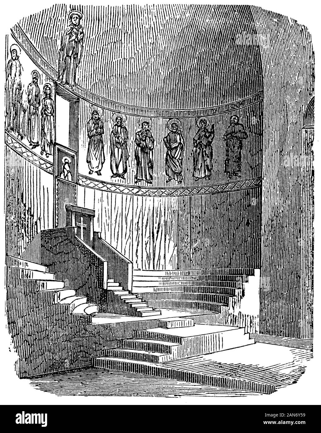 L'abside de la cathédrale de Santa Maria Assunta à Torcello island - Lagune de Venise, avec des mosaïques byzantines du 11e siècle Banque D'Images L'abside de la cathédrale de Santa Maria Assunta à Torcello island - Lagune de Venise, avec des mosaïques byzantines du 11e siècle Banque D'Images