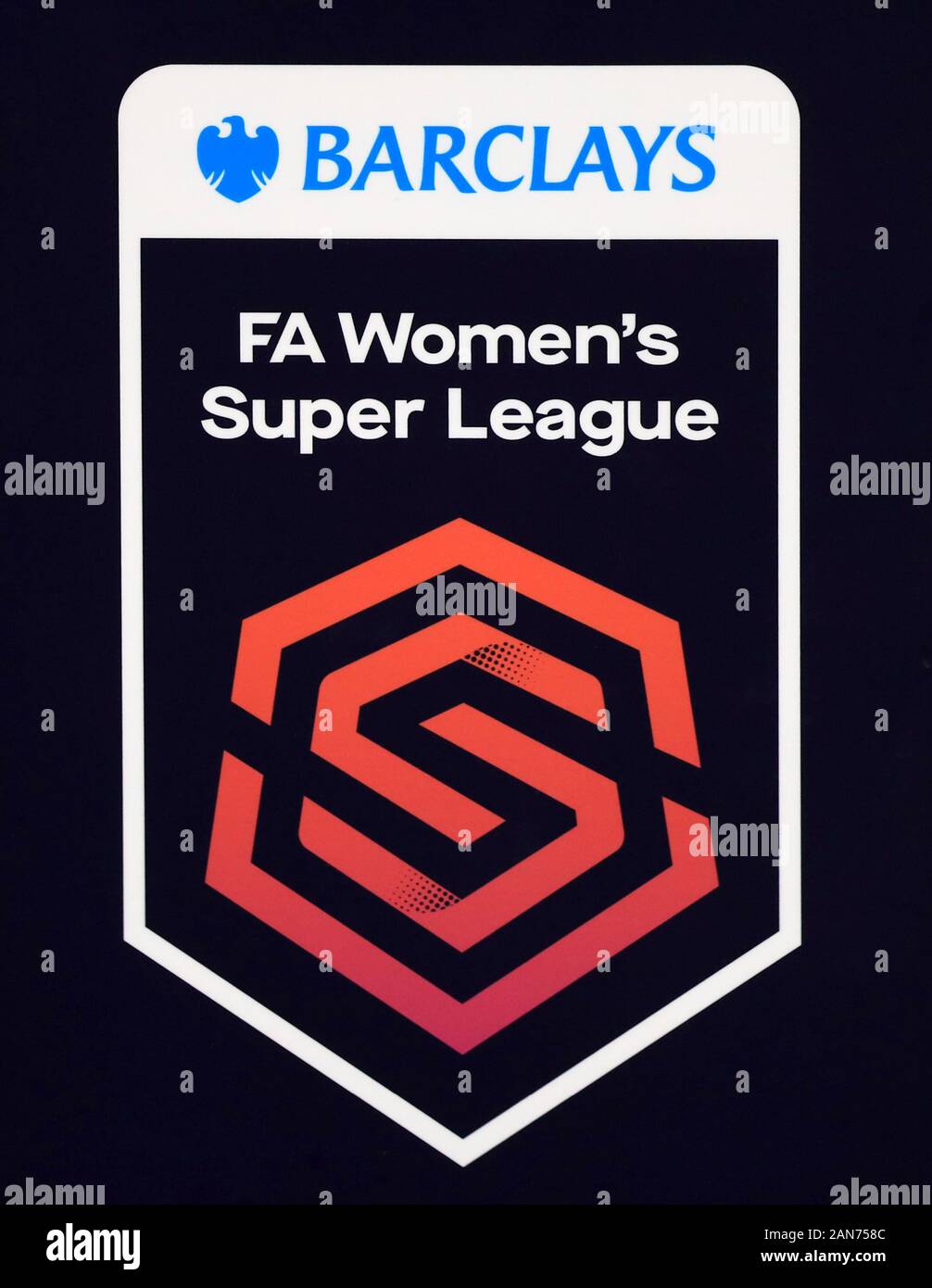 Une vue générale de la FA Women's Super logo Ligue Banque D'Images