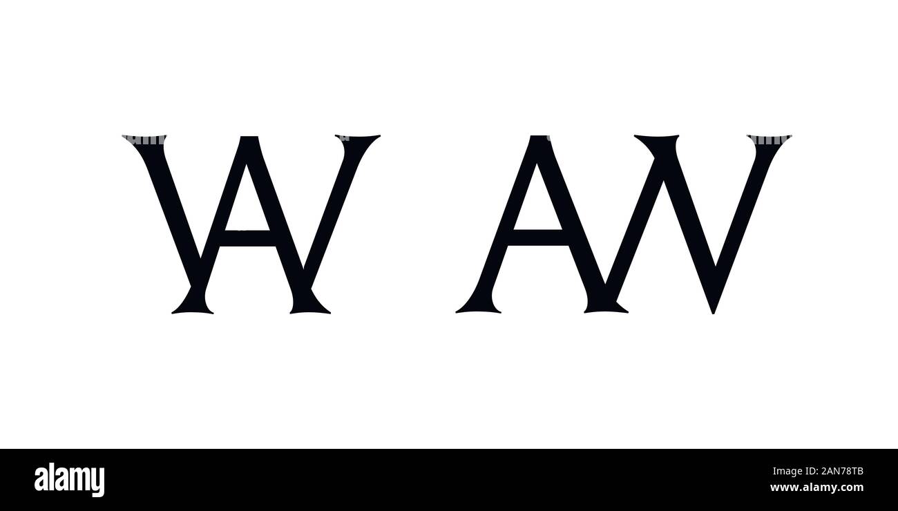 Logo AW unique qui peut aider votre entreprise à grandi Illustration de Vecteur