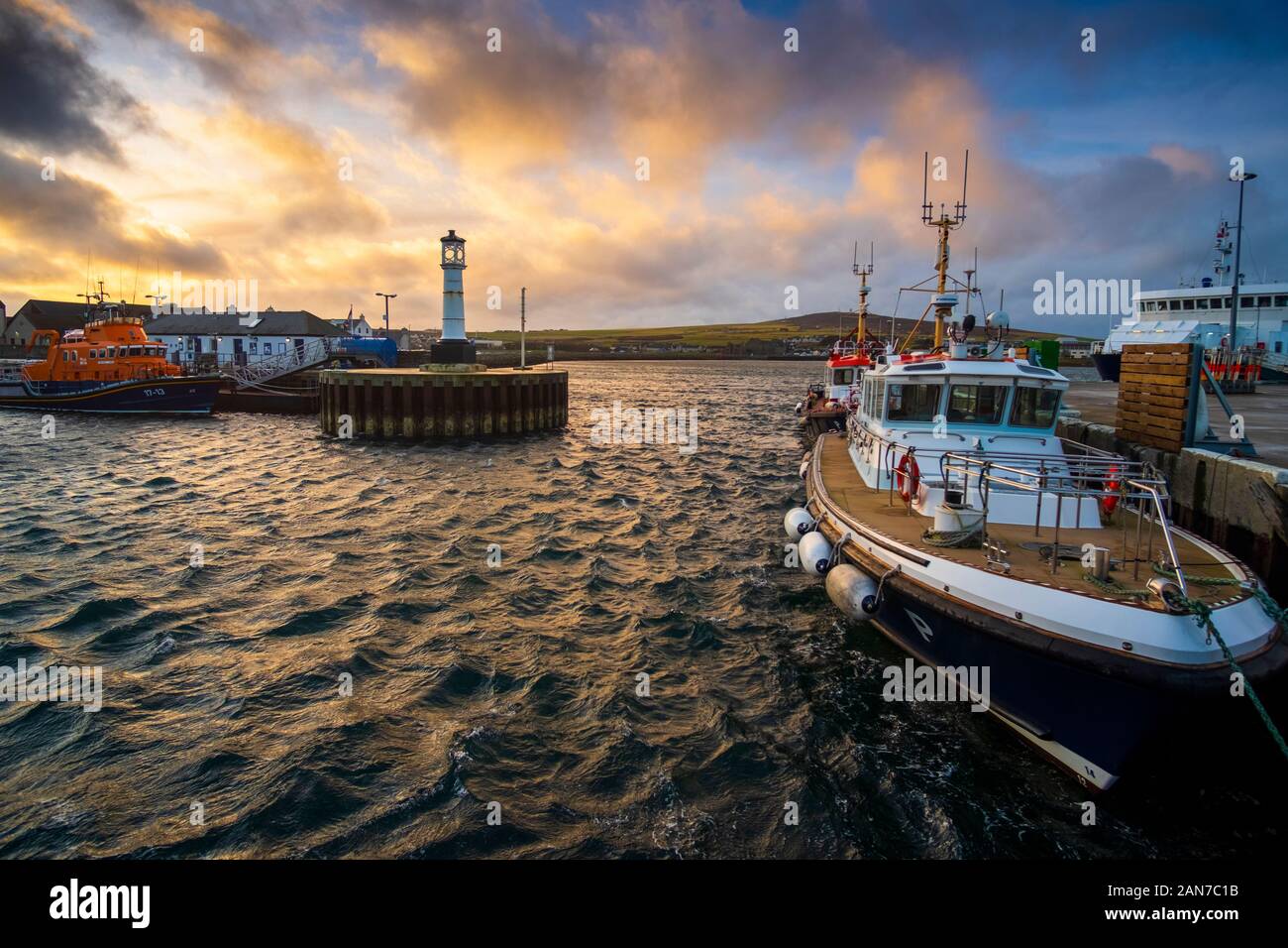 Le port de Kirkwall, Orkney Kirkwall, Banque D'Images