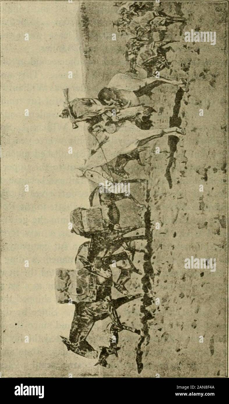 Une histoire de Missouri et Missouriens ; un manuel pour la classe 'A' Classe du primaire, étudiant de l'école secondaire, et junior high school .. . Ks. Maintenant il a renoncé à la rivière Missouri le commerce. En1824 une bande de Ashleys hommes montèrent la platte pour les Rocheuses, puis par le col sud du Wyoming dans UtahBasin la grande autour du Grand Lac Salé. Ici était un nouveau territoire, riche en fourrures et jamais touché par une fur company. Ash-ley a décidé d'abandonner l'idée de négociation permanente Lisas postsbecause de la dépense et de danger. Il a adopté le nouveau ideaof ayant tous les trappeurs le rencontrer une fois par an à un ensemble place,ou re Banque D'Images