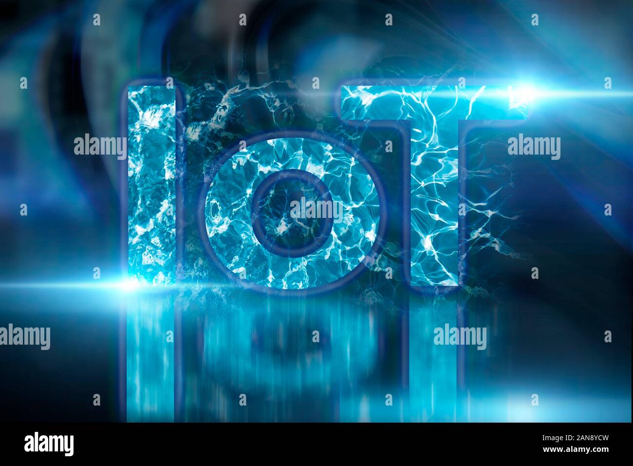 IOT, Internet des objets pour la technologie de connectivité sans fil mobile. Smart city tech et la mise en réseau numérique concept. Banque D'Images