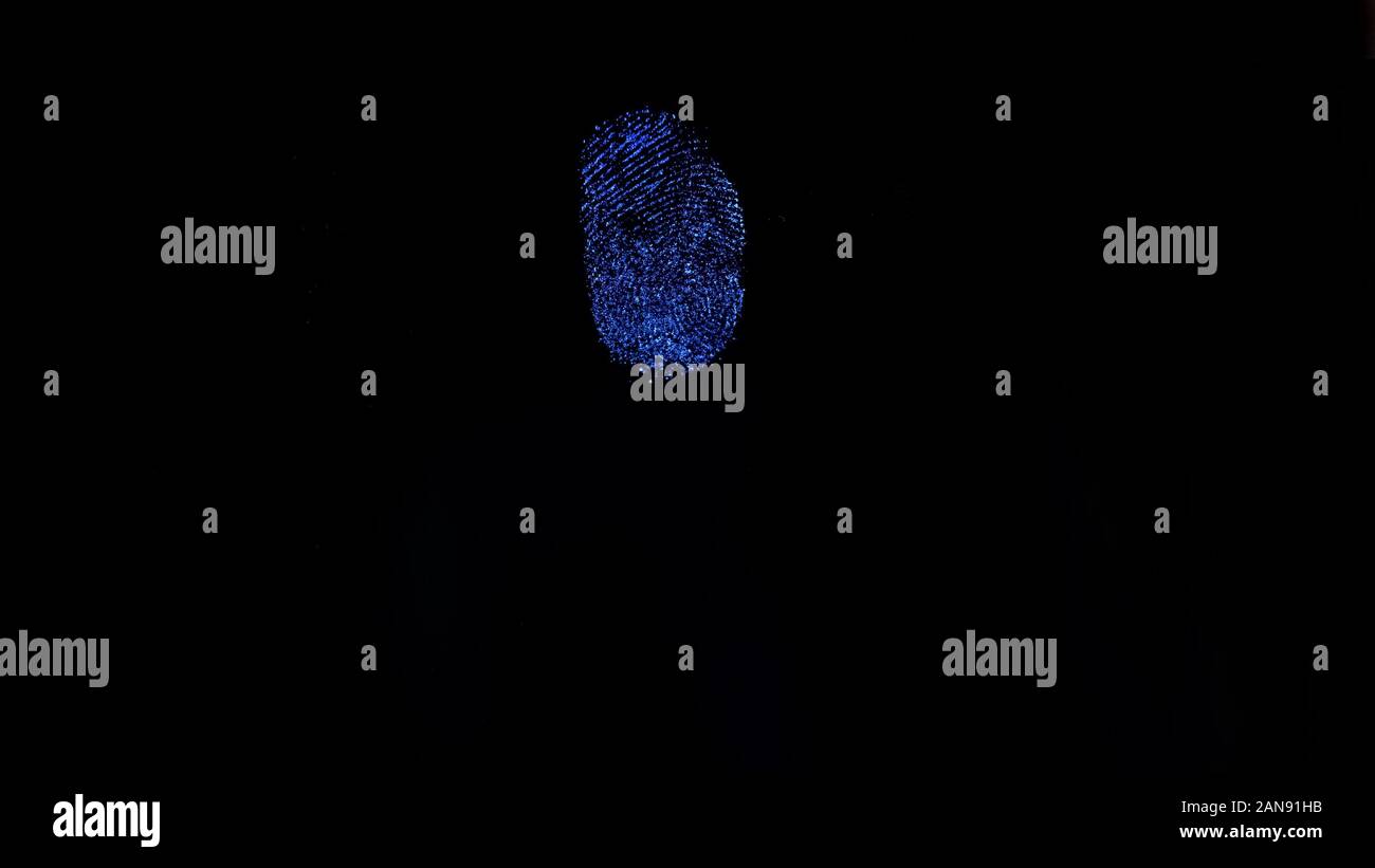 Les technologies numériques d'identification tactile, la reconnaissance des empreintes digitales de l'accès Banque D'Images