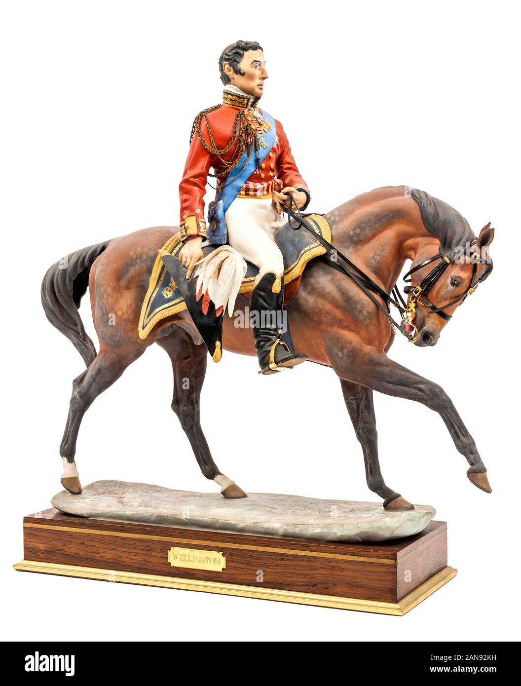 Le duc de Wellington sur son cheval Copenhagen Banque D'Images
