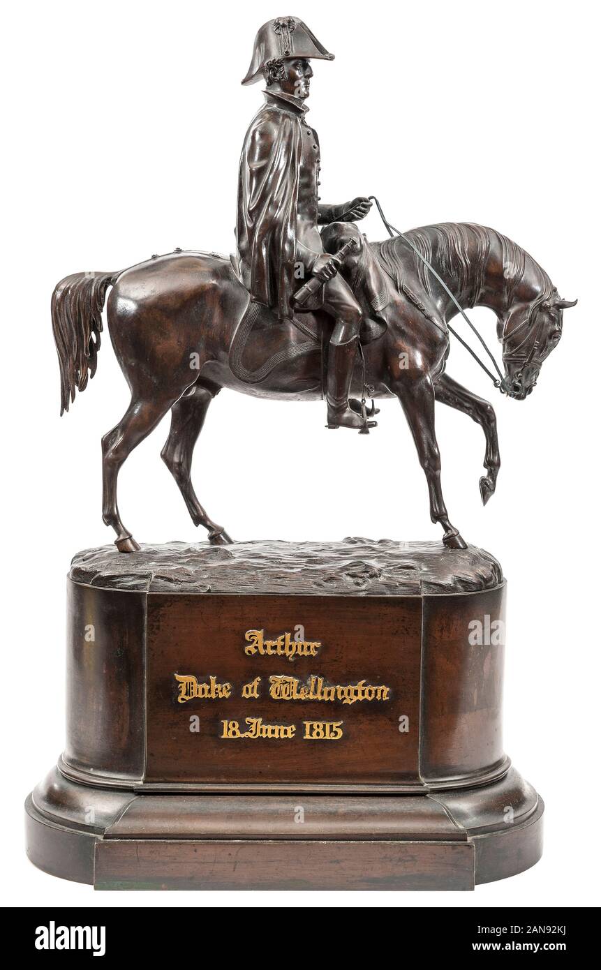 Le duc de Wellington sur son cheval Copenhagen Banque D'Images