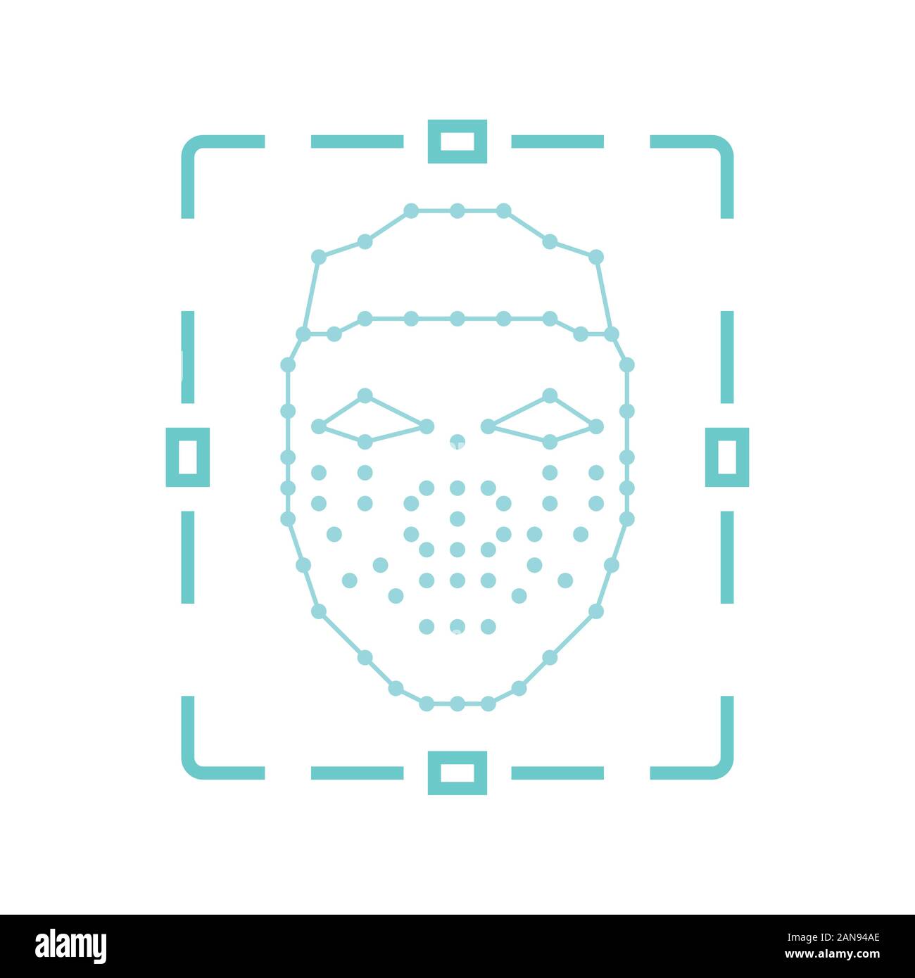 Logo de la reconnaissance des visages, vecteur d'illustartion Illustration de Vecteur