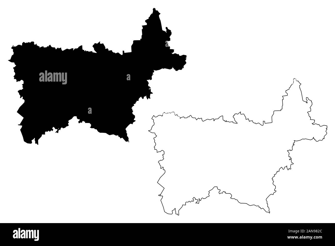 Voru Comté (République d'Estonie, les comtés de l'Estonie) map vector illustration, scribble sketch carte Vorumaa Illustration de Vecteur