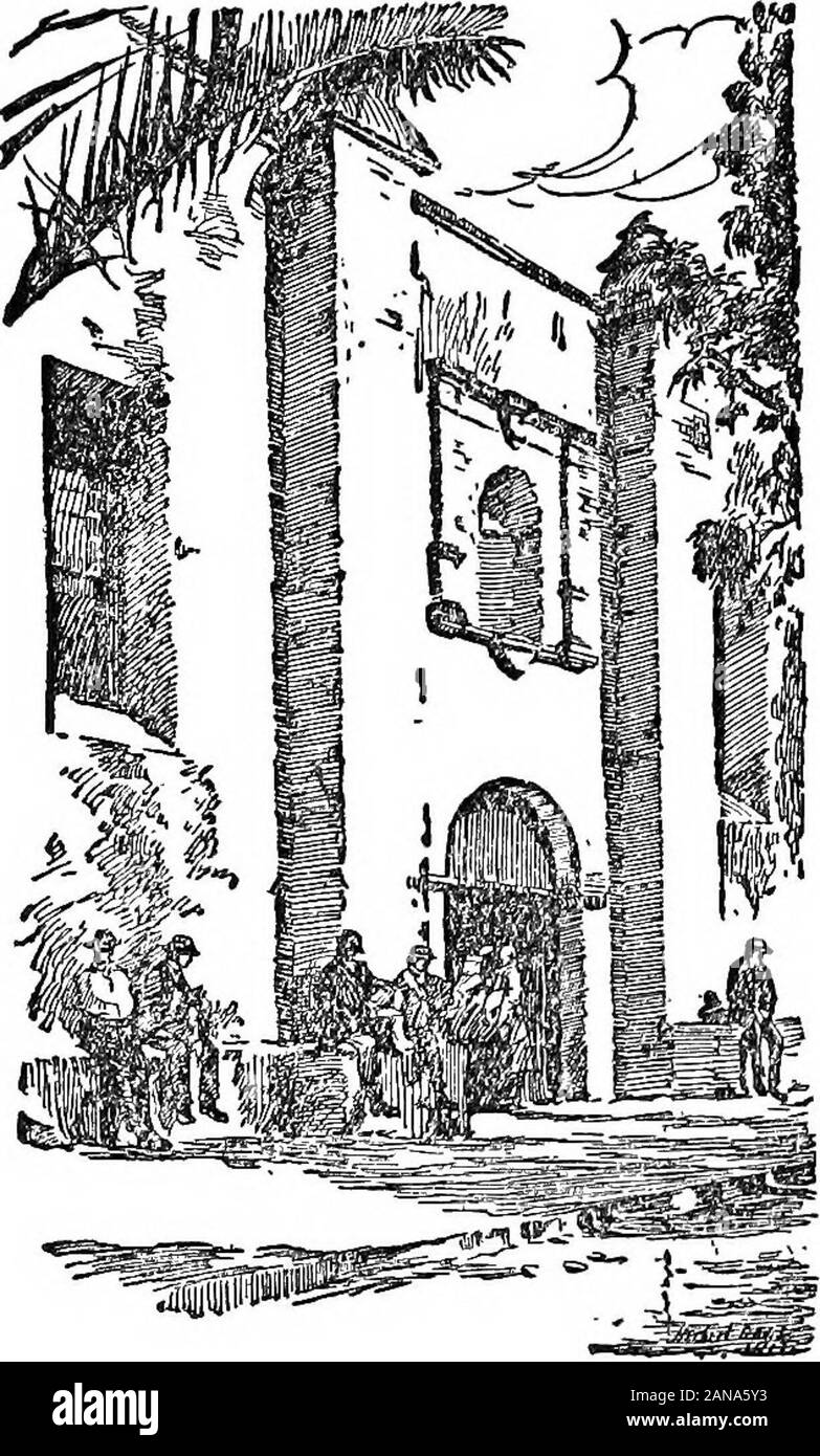 La pénitence de Magdalena : et autres contes des missions de Californie . taint pourrait demeurer ; et thenPio, gardé par Jos6, a passé l'après-midi dans thedesecrated avec lavage vêtements godet godet après de l'eau sainte, alors que le village assemblé, jusqu'au plus petit papoose,que la plupart se moquaient de l'ignominieuse de lunettes - un homme, lavez-ing vêtements comme une squaw ! Pour achever la pénitence, c'était l'élimination nécessite sa tâche de transporter plus theimabrella l'aumônier pendant tout le reste du cycle, qui ofvisitations, il lui semble, comme il aftermile avec mille bras endoloris, n'aurait jamais de fin. Mais il l'a fait, andFath Banque D'Images