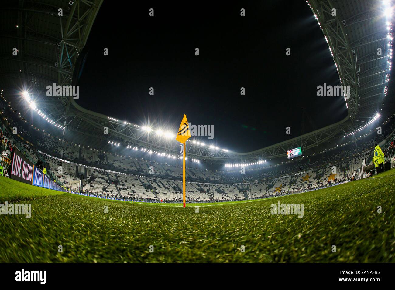 Une vue générale du Stade Allianz avant l'Italie Cup match de football entre la Juventus et l'Udinese Calcio le 15 janvier 2010 à Turin, Italie. Banque D'Images