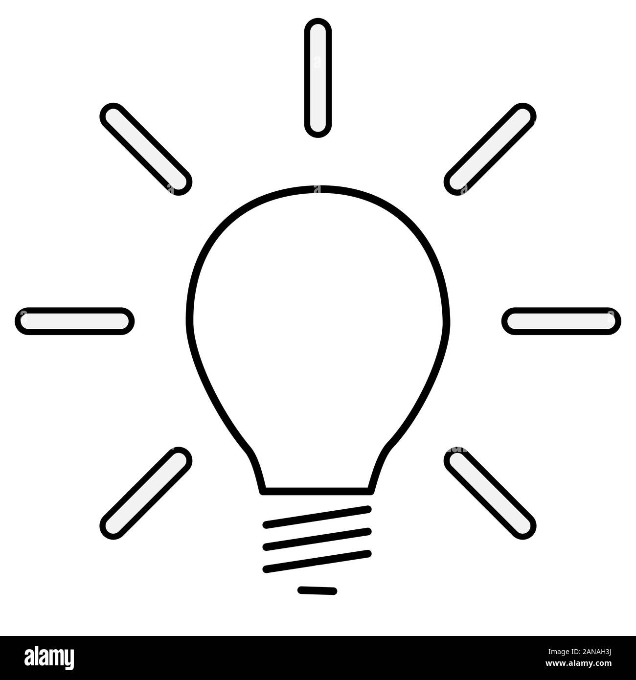 Icône dans un style simple ampoule isolés. Illustration de Vecteur