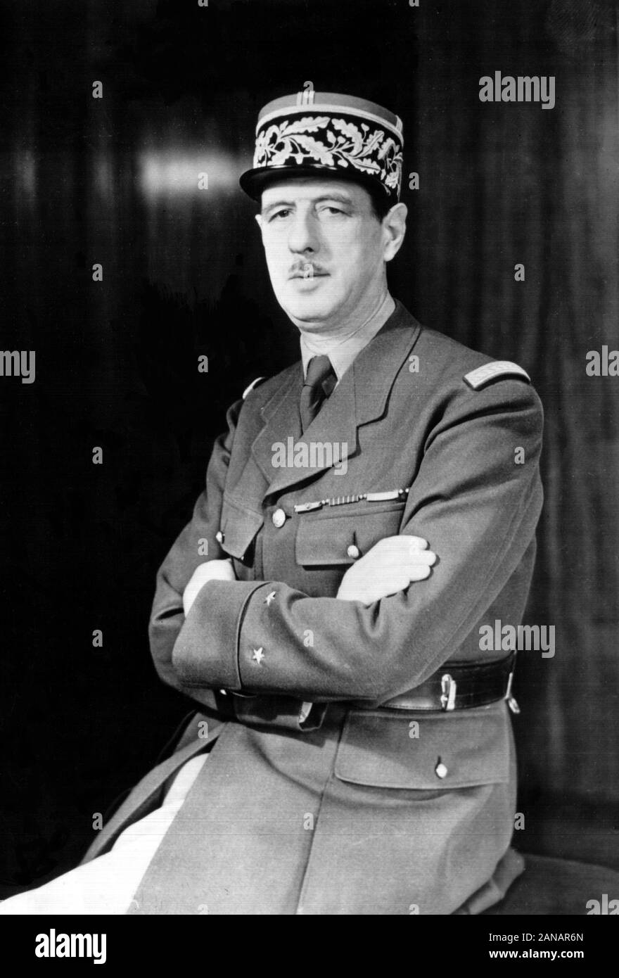 CHARLES DE GAULLE (1890-1970) Officier de l'armée française et un homme d'environ 1940 Banque D'Images