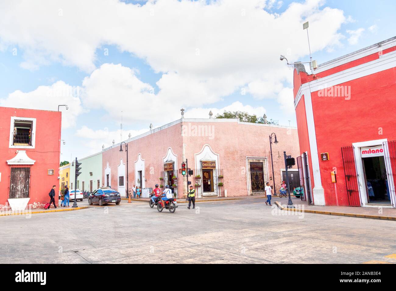 VALLADOLID, MEXIQUE - DEC 23, 2019 : Maya historique ville de Valladolid, dans l'État mexicain du Yucatan. Jusqu'au 20ème siècle, il a été le plus importan Banque D'Images
