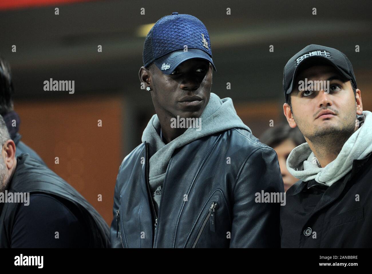 Milan, Italie, 03 octobre 2010, 'G.Meazza San Siro Stadium ',Campionato di Calcio Série A 2010/2011, FC Inter - Juventus FC : Mario Balotelli dans les tribunes pendant le match Banque D'Images