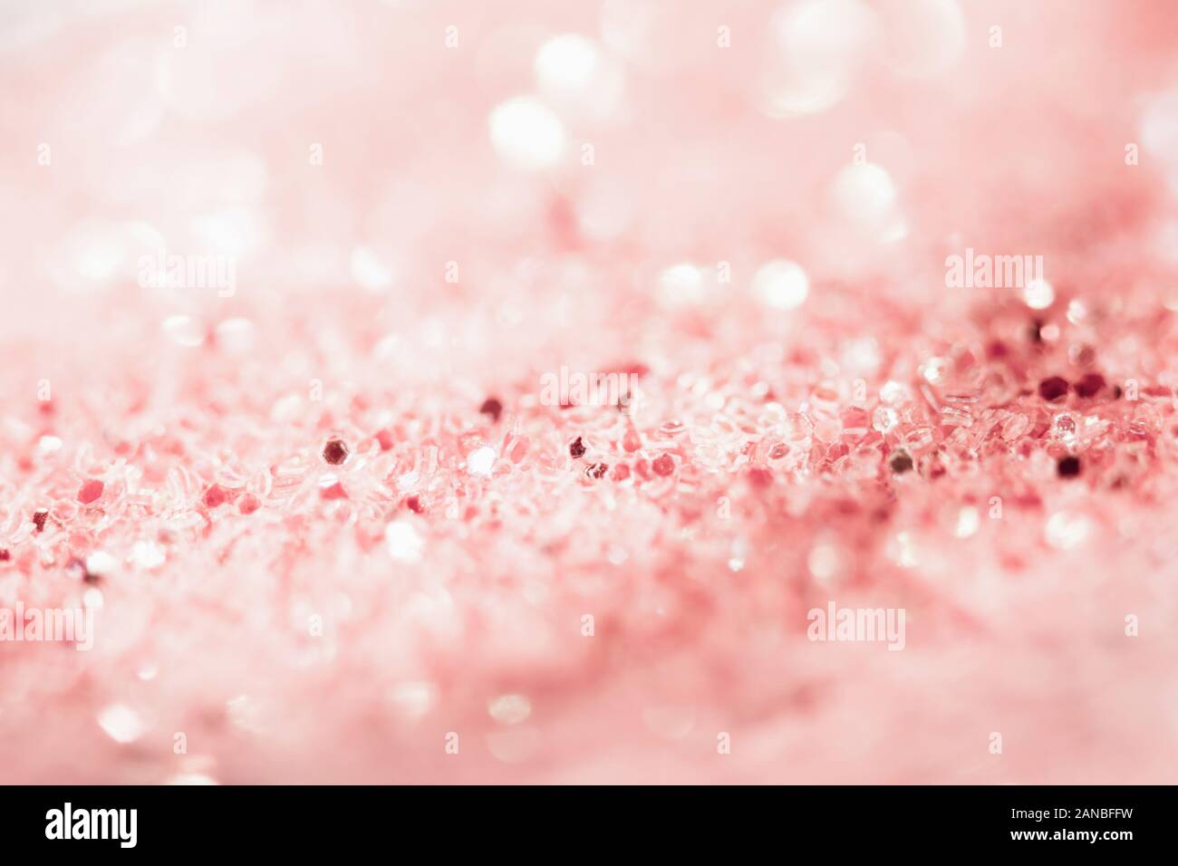 Saint-valentin fond avec bokeh pailleté rose, carte pour la Saint-Valentin, Noël et célébration de mariage, Love bokeh brillant confetti texturé Banque D'Images