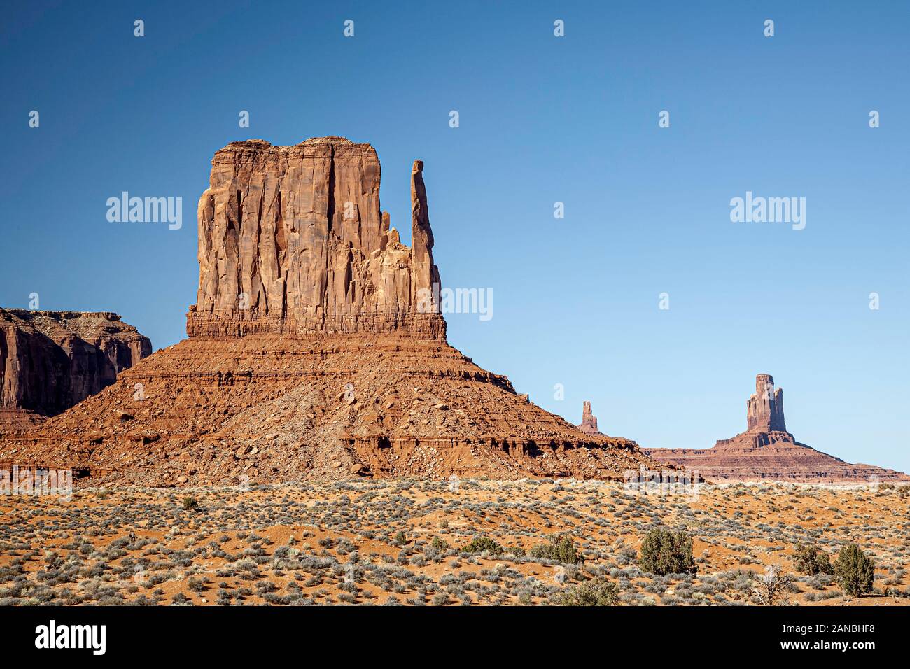 West Mitten, Monument Valley, Arizona et l'Utah, USA frontaliers Banque D'Images