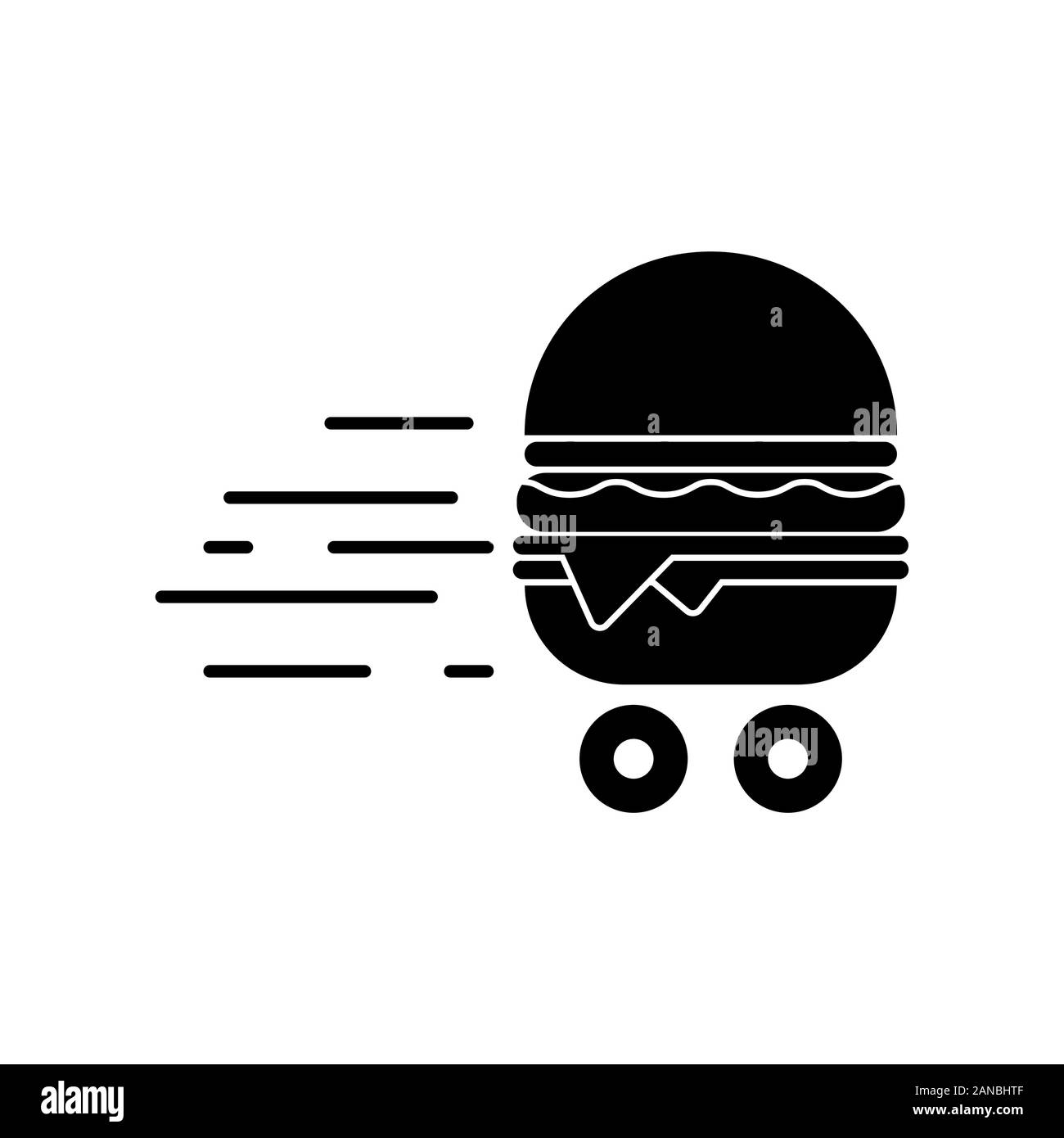 Livraison rapide Burger. Vector illustration Illustration de Vecteur