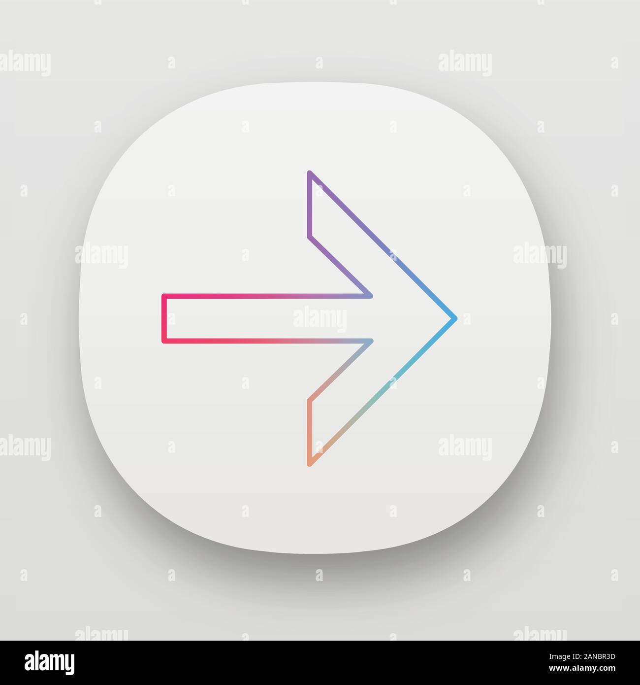 Flèche avant icône de l'application. Flèche Suivant. Pointeur Navigation signe. Direction se déplacer. Clavier de l'ordinateur. Motion indexeur. UI/UX interface utilisateur. Web ou mo Illustration de Vecteur