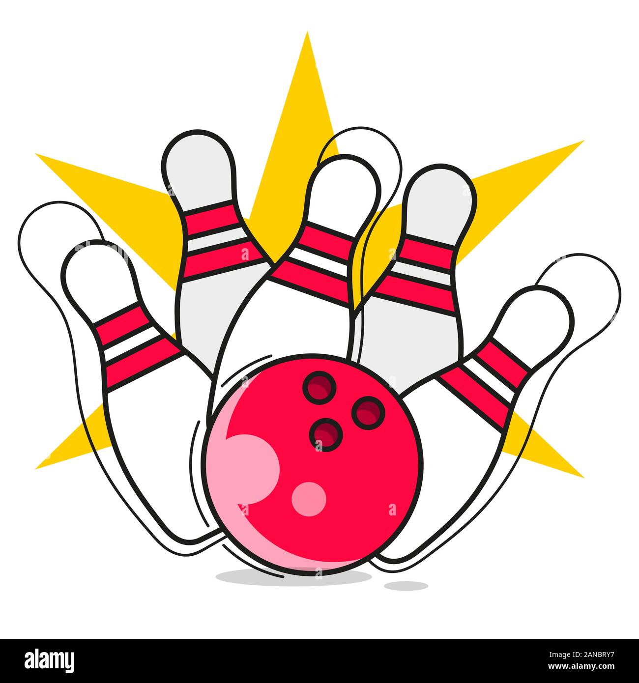 Partie De Bowling De Modele Ideal Pour Les Fetes D Anniversaire Bowling Leagues Et Tournois Vector Image Vectorielle Stock Alamy