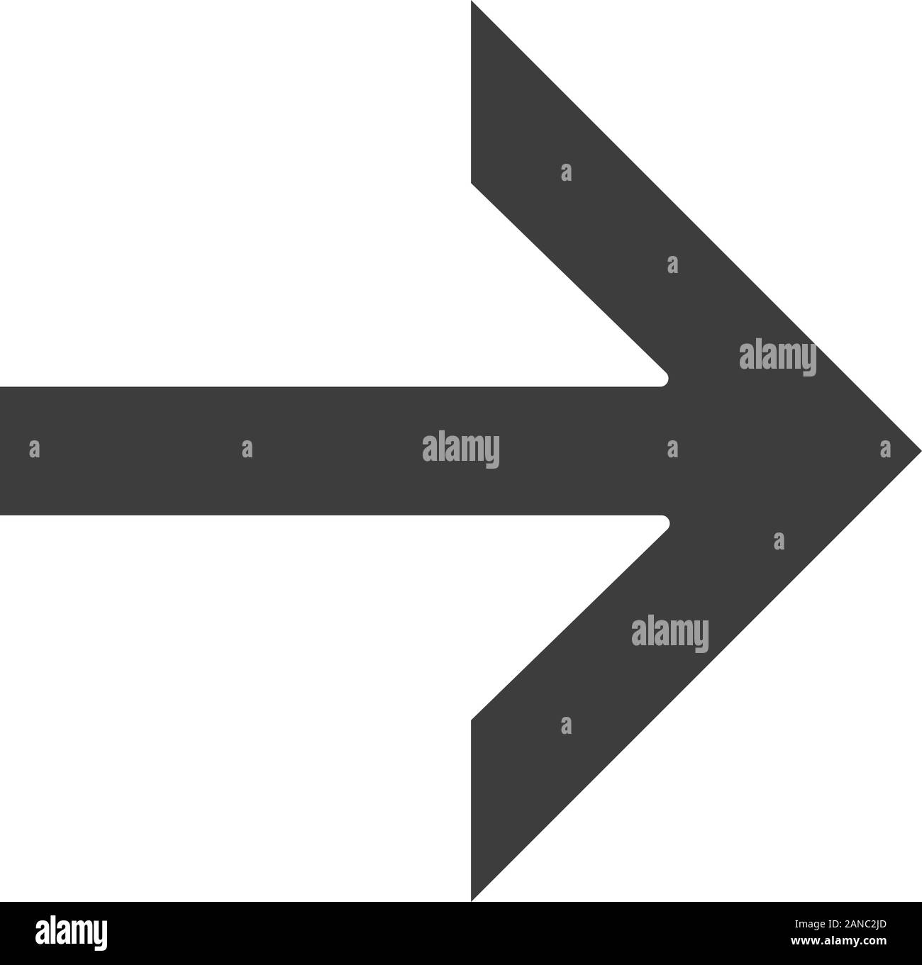 Flèche avant l'icône glyphe. Suivant. Flèche de droite. Pointeur Navigation signe. Direction se déplacer. Clavier de l'ordinateur. Témoin de mouvement. Symbole de Silhouette. N Illustration de Vecteur