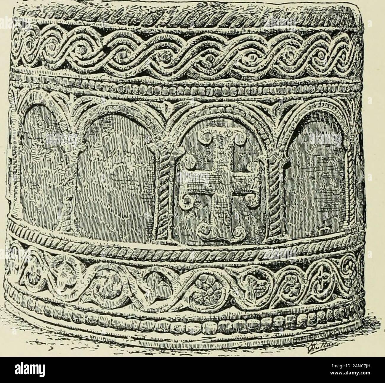 L'architecture en Italie, à partir de la sixième à la onzième siècle, recherches historiques et critiques . kirl) appartenant à M. le Chevalier Ga.ti&Lt ;;enlieiiii. Wliife VITIth-Fin de l'Centuiy ( ?). Néanmoins, en attribuant à la neuvième siècle, peut être vu, l'un le hi Campo Corte à S. Maria Formosa, theothers dans une maison à S. Antonino, dans la Calle dell'Arco. Un distantreflection de certaines formes byzantines est vu dans les croix bien curieux de l'OOF-bouche, de foyn cubes). en la possession de Ca.(iuggenheim, si la vulgarité flagrante de l'chiselingshows une main inexpérimentée très. Je juge Banque D'Images