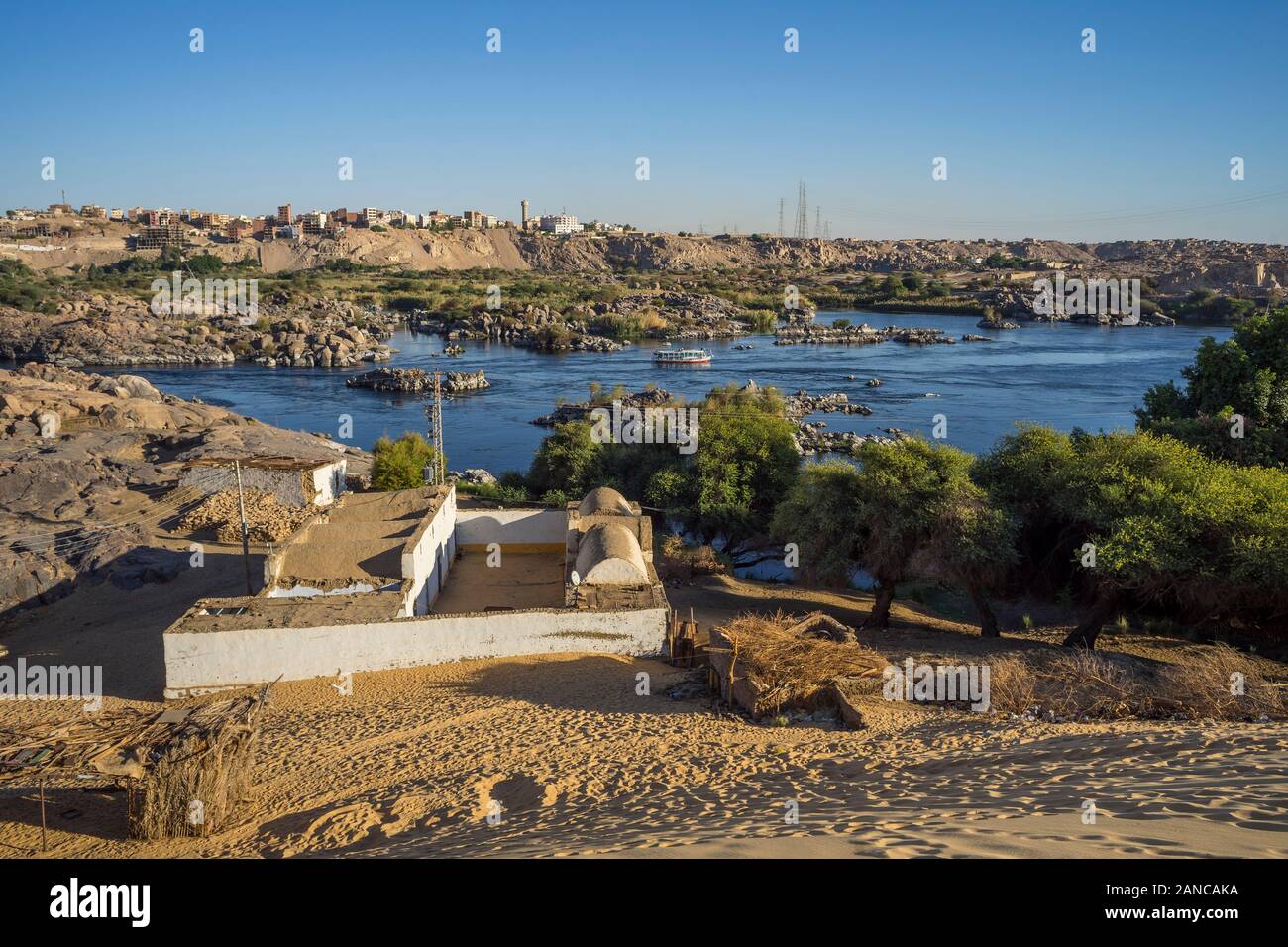 Un village de Nubie à Assouan Banque D'Images