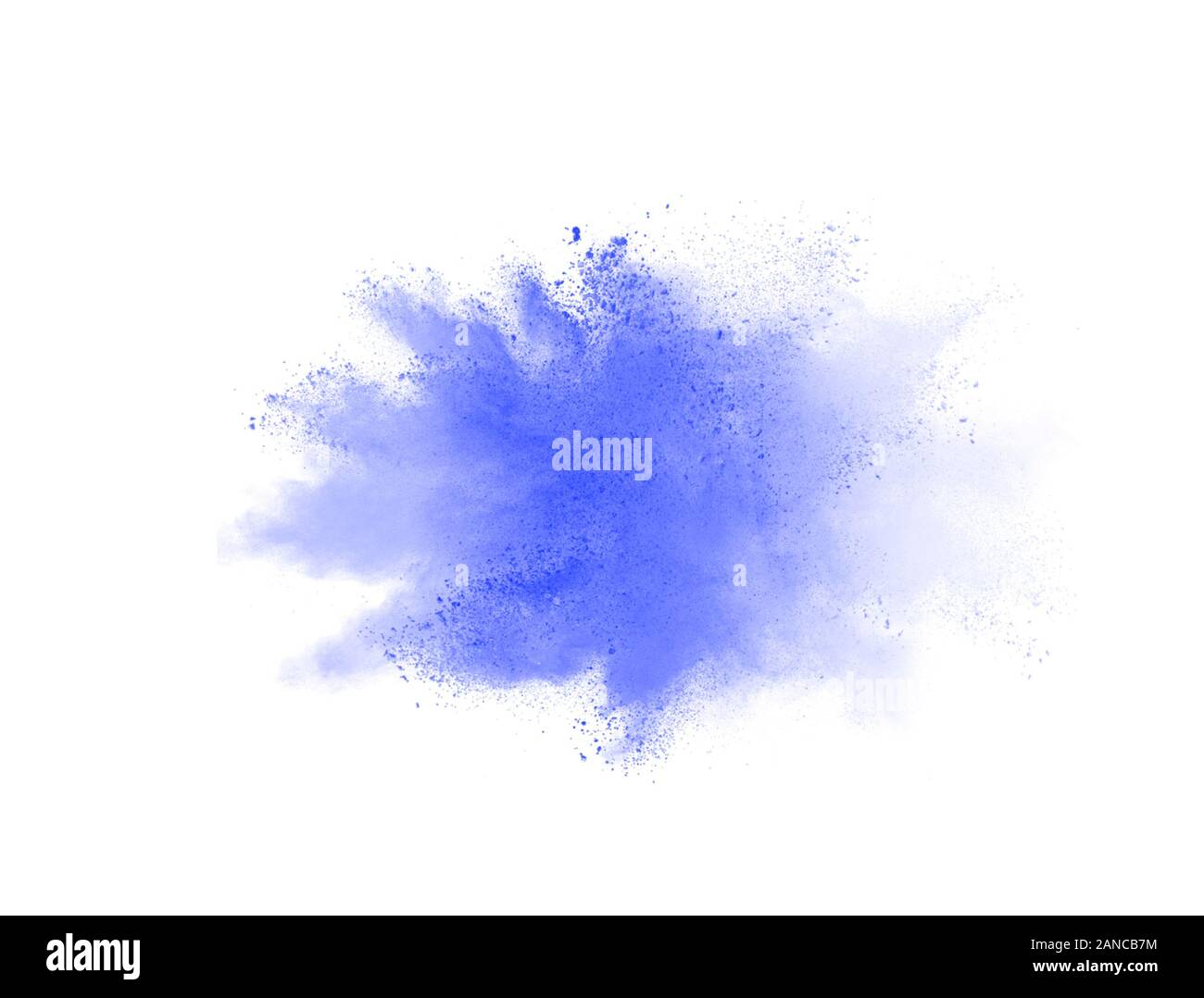 Résumé d'explosion. Splash bleu toile de brosse. Pinceau isolé bleu Banque D'Images