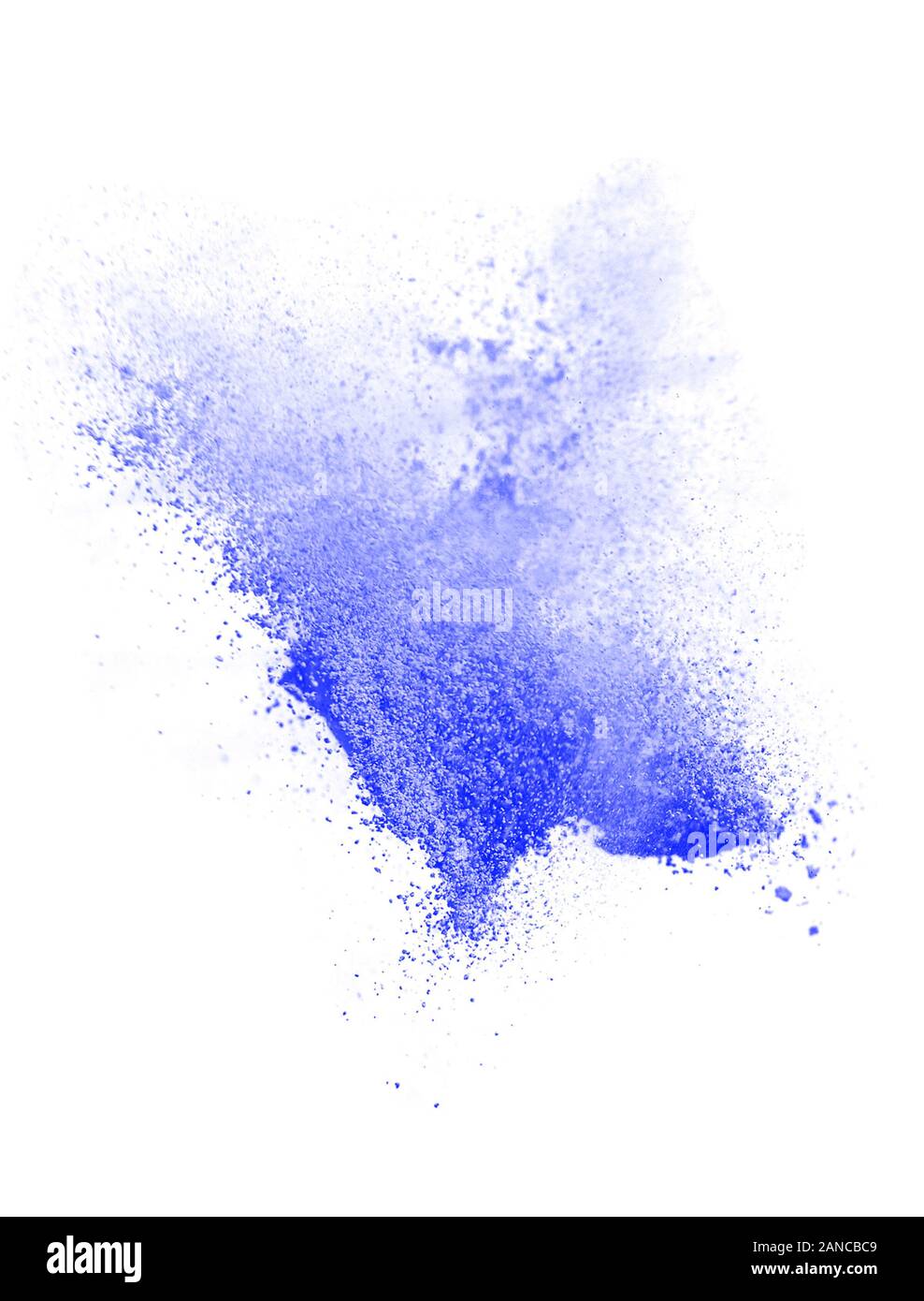 Poudre bleu illustration splash. Résumé d'exploser en mouvement Banque D'Images
