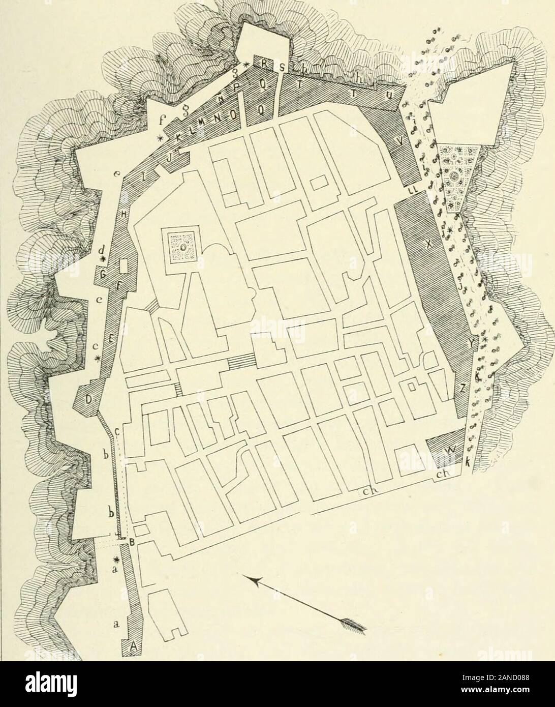 La revue archéologique . nous, avIio ont utilisé les pierres ibérique déjà là. A mangé le mur forme un angle obtus en saillie, et le mur Romain de ofAugustus s'étend jusqu'à la tour // Cette tour, dont la base, comme celle de tout le mur qui nous haveexamined et qui reste à examiner, est, a le même identificateur de construction cyclopéenne pour plus de la moitié de sa hauteur, et terminateswith reste de la période de l'Scipios et restauration des dutemps d'Auguste.g Next cette tour est vu d'un morceau de mur cyclopéen, dans toute sa hauteur, comme dans &Lt ; ?&Lt ; ? ; il y a une autre partie considérable dans g o Tour P.R Banque D'Images