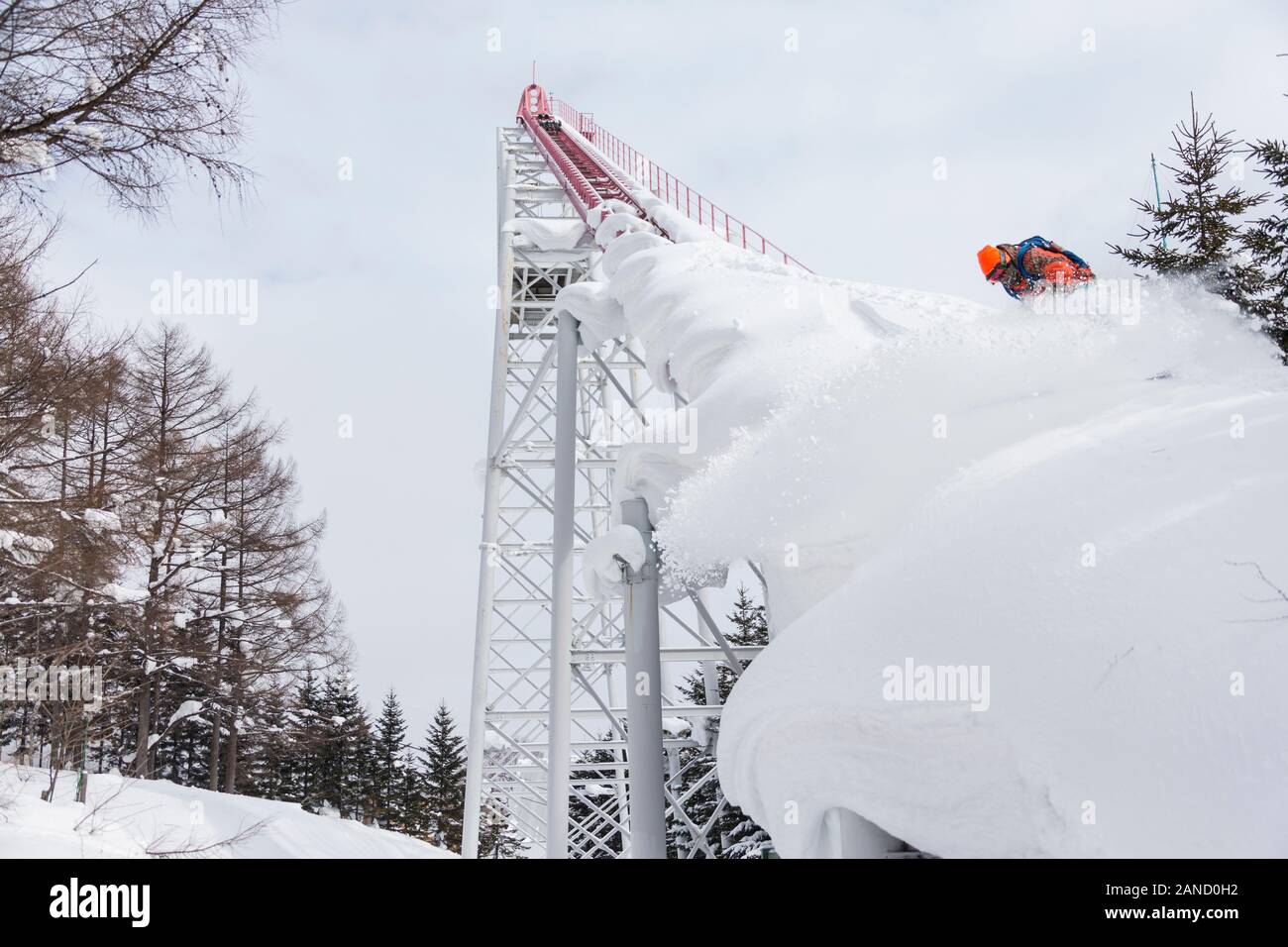 Taylor Pfaff, Rusutsu, Japon Banque D'Images