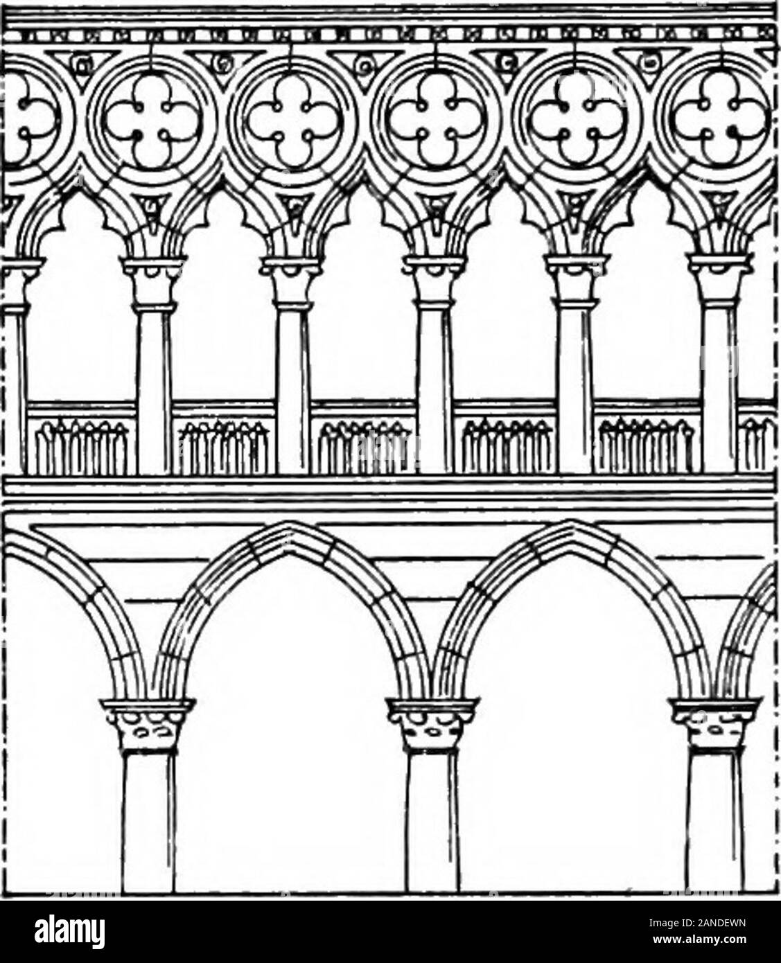 La belle nécessité ; sept essais sur la théosophie et l'architecture . EaBCHTHBION rCALIAN ATATHEJM ?.GOTHIQUE FRX3M LE-PALAIS DUCAL- au VE-NICE/ Banque D'Images